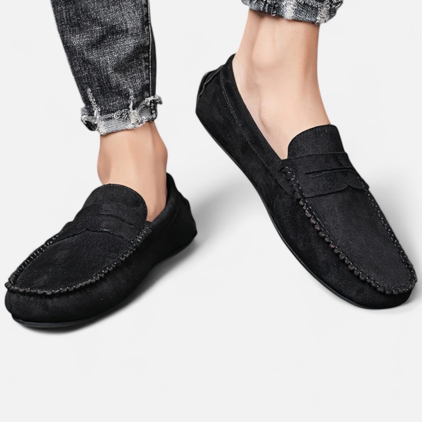 Dorevelle | Men's Leather Slip-On Loafers