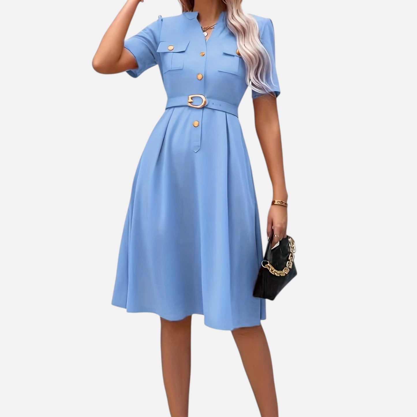 Dorevelle | Women’s V-Neck Dress – Countryside Midi Grace
