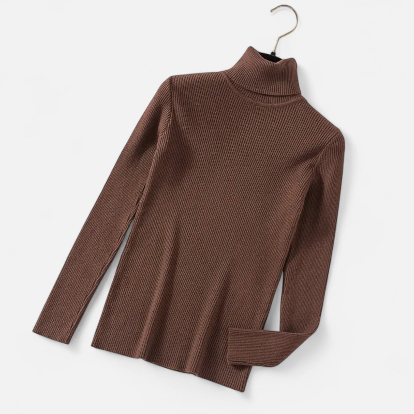 Dorevelle | Women’s Ribbed Turtleneck – Foldover Winter Elegance
