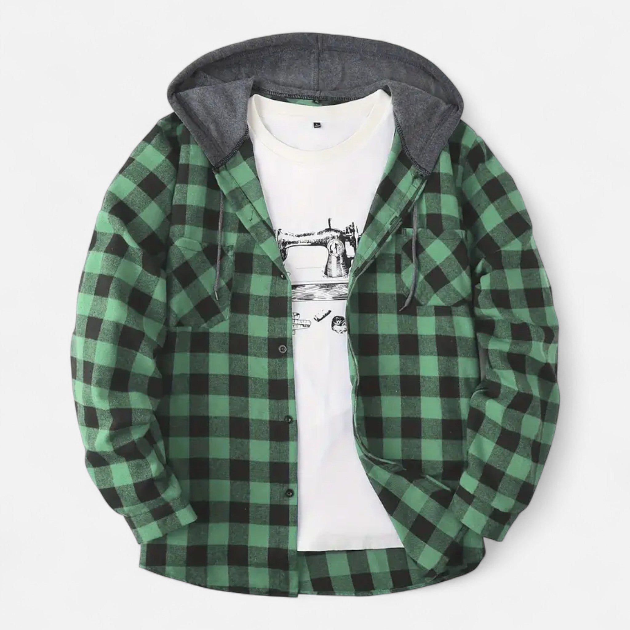 Dorevelle | Men’s Button-Up Hooded Sweater
