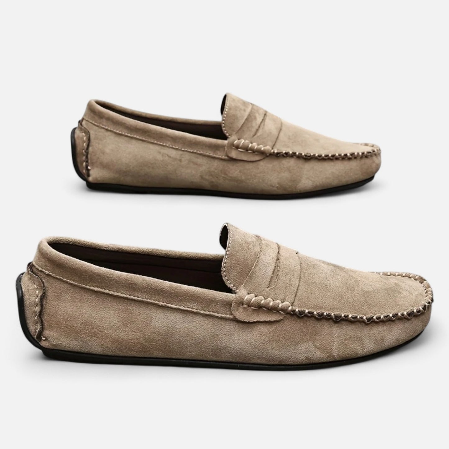 Dorevelle | Men's Leather Slip-On Loafers