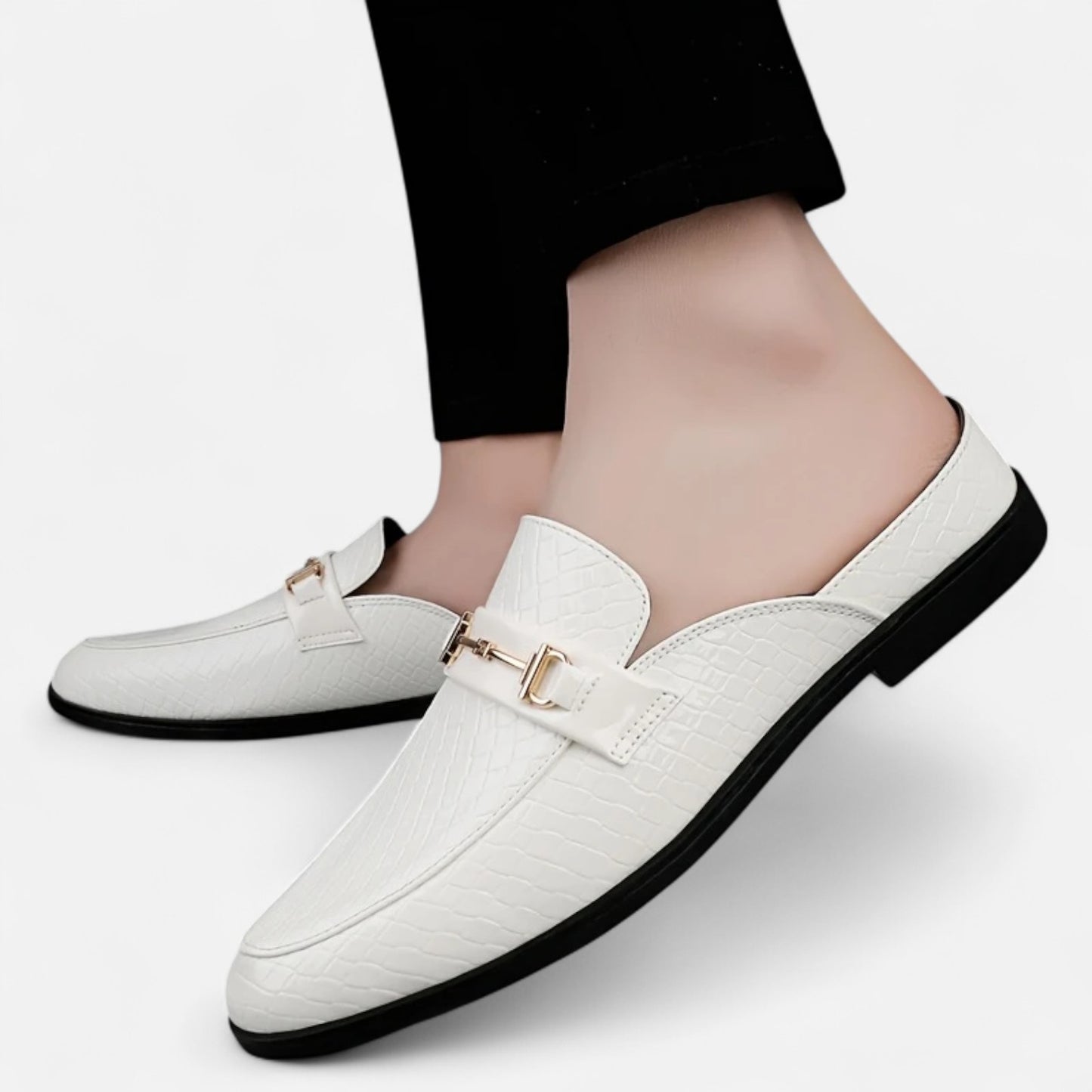 Dorevelle | Men’s Dress Loafers – Buckled Round Toe Classic
