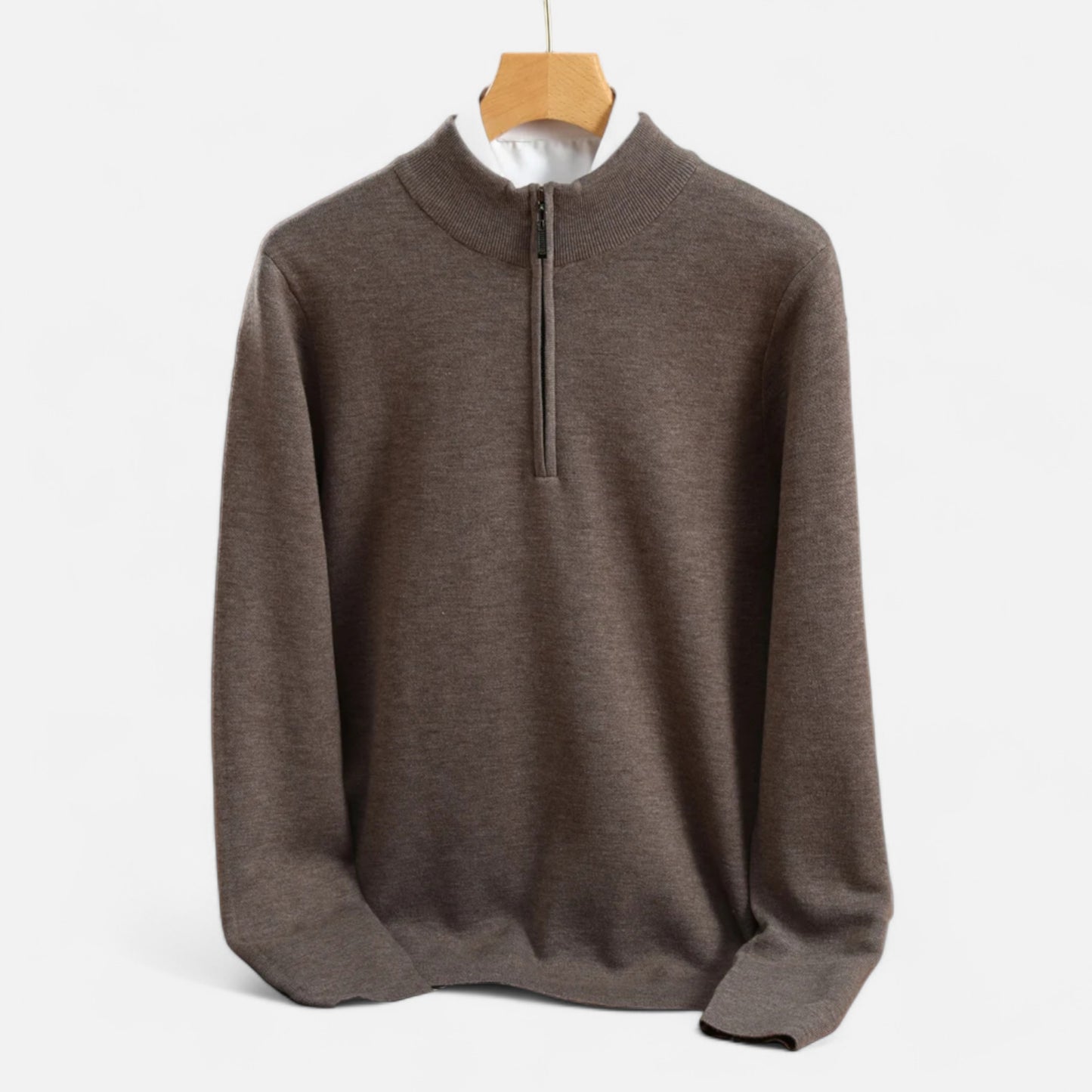 Dorevelle | Men’s Merino Wool Sweater – Half-Zip Heritage Style
