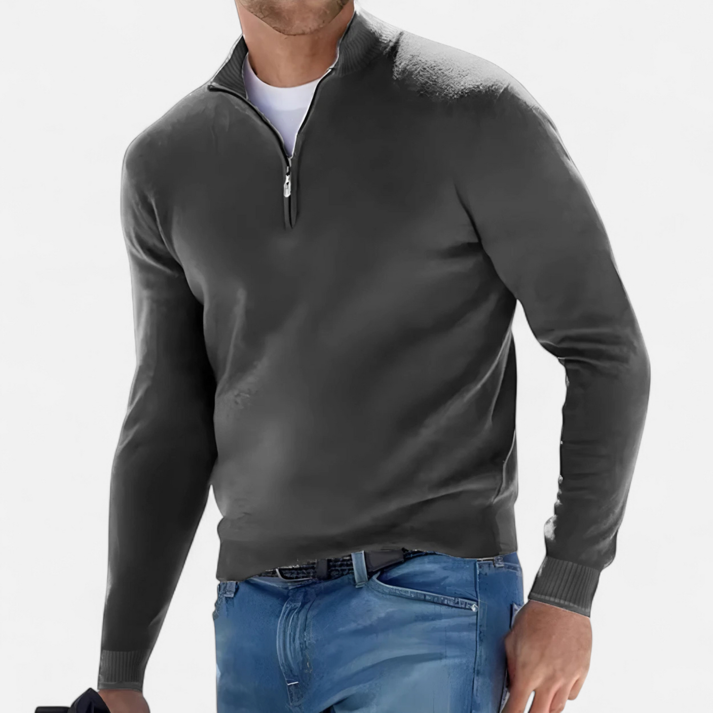 Dorevelle | Men’s Half-Zip Sweater – Heritage Knit Elegance