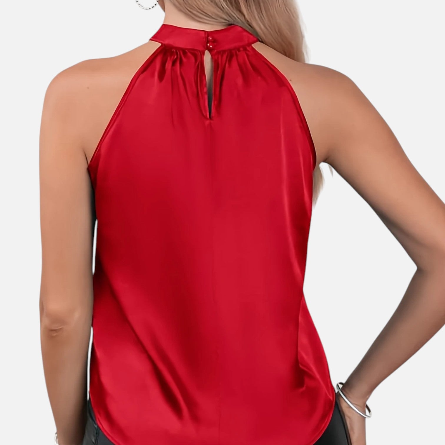 Dorevelle | Women’s Halter Blouse – Riviera Satin Classic