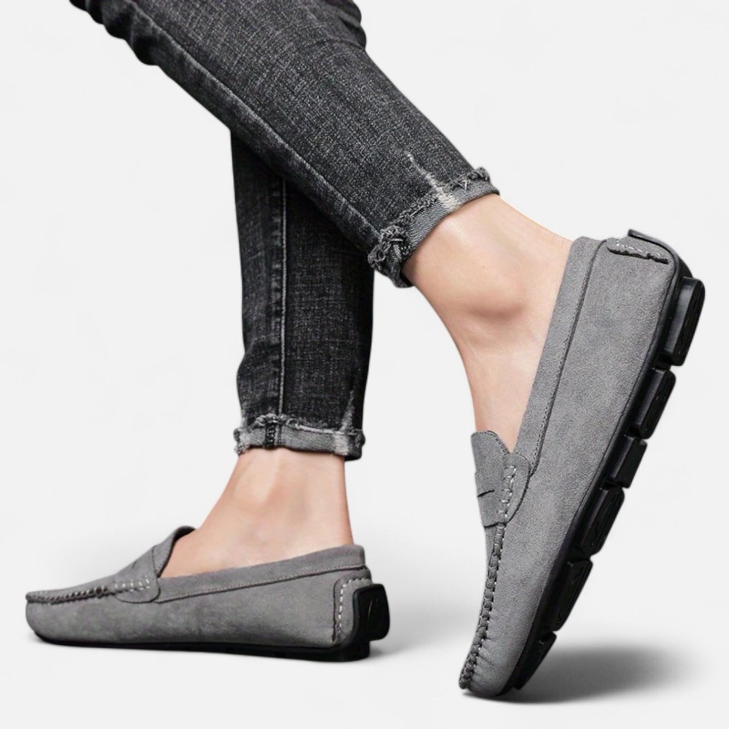 Dorevelle | Men's Leather Slip-On Loafers