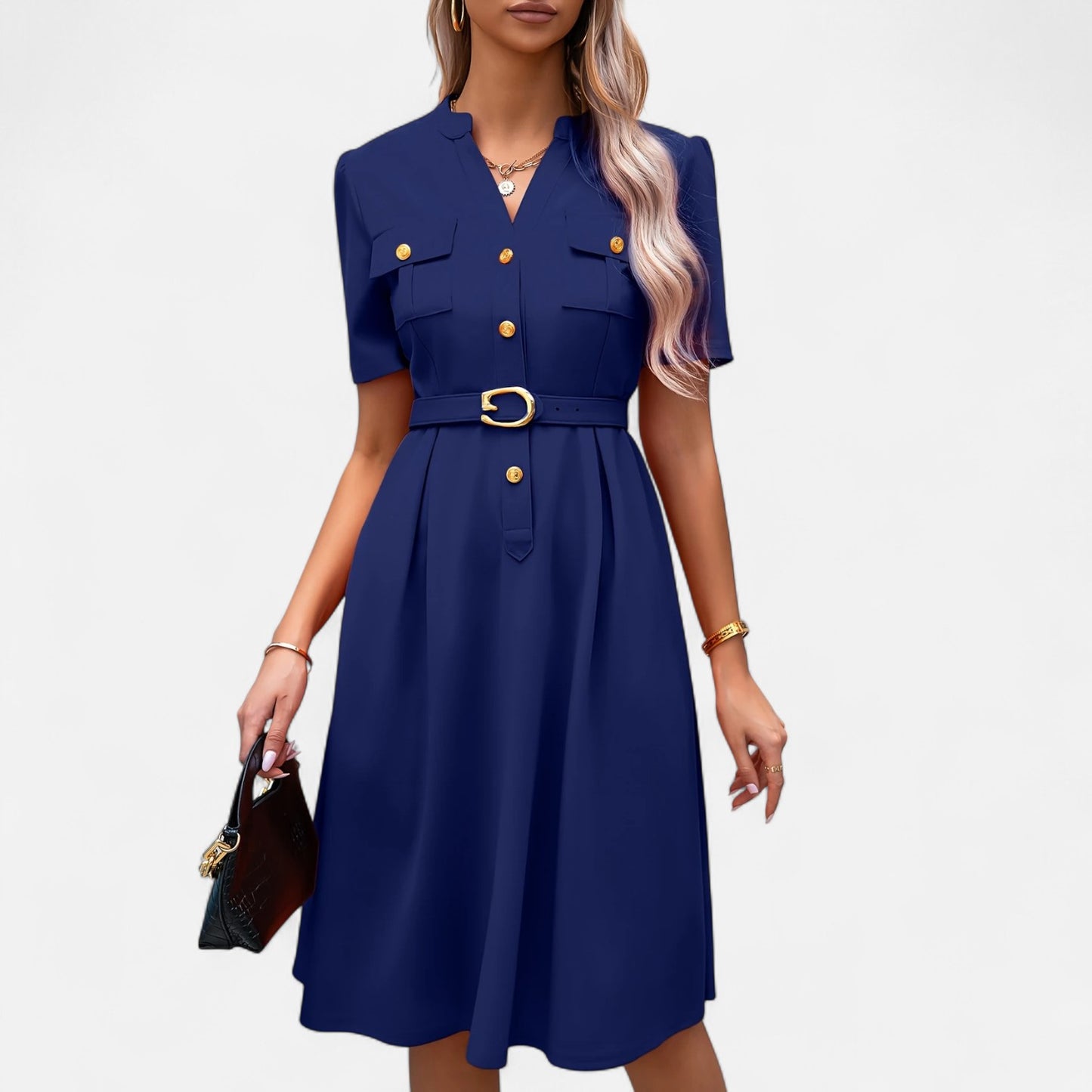 Dorevelle | Women’s V-Neck Dress – Countryside Midi Grace