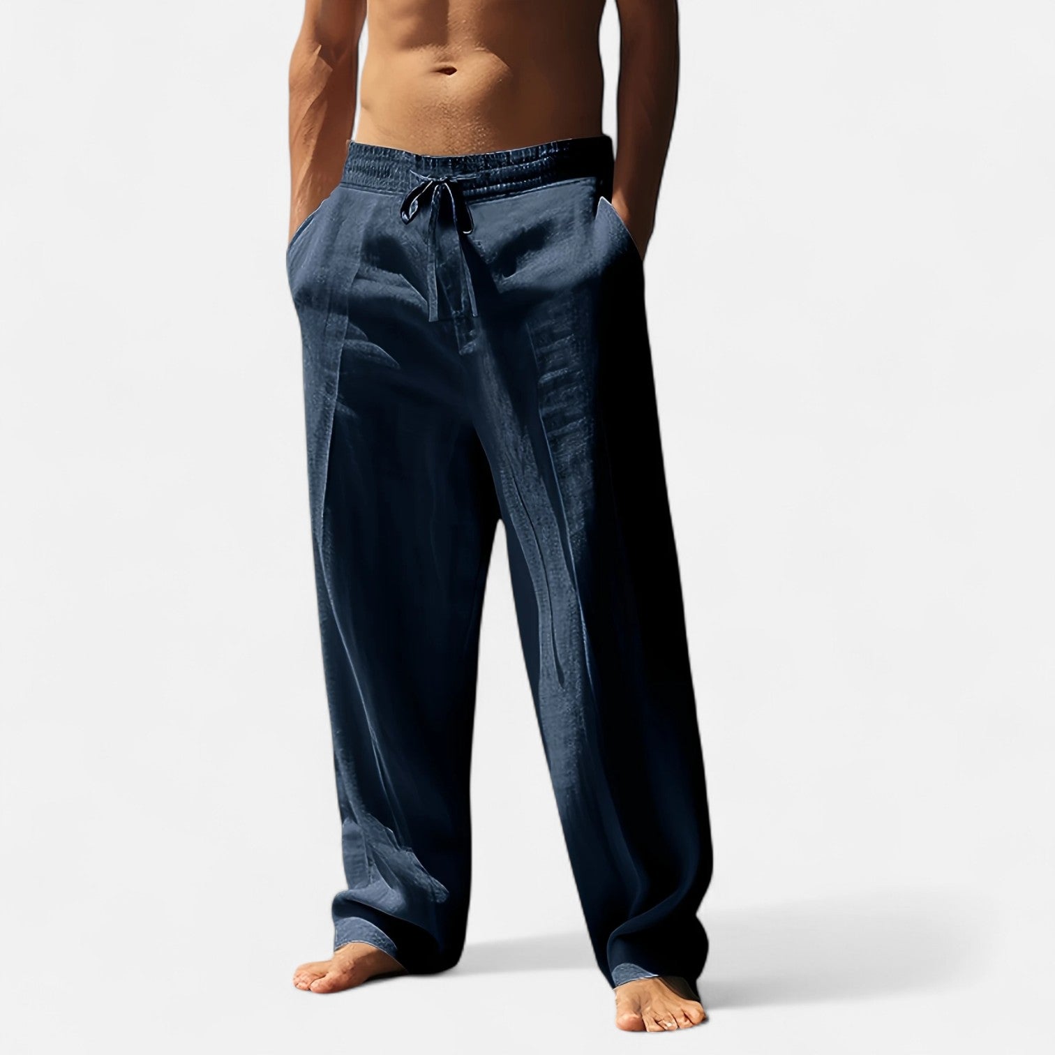 Dorevelle | Men’s Relaxed Linen Autumn Pants – Riviera Ease