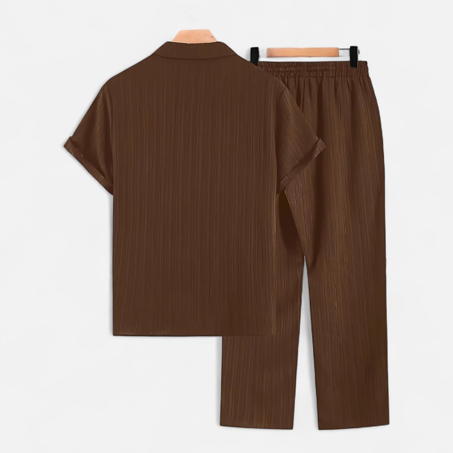 Dorevelle | Men’s Linen Set – Riviera Button-Up Ease