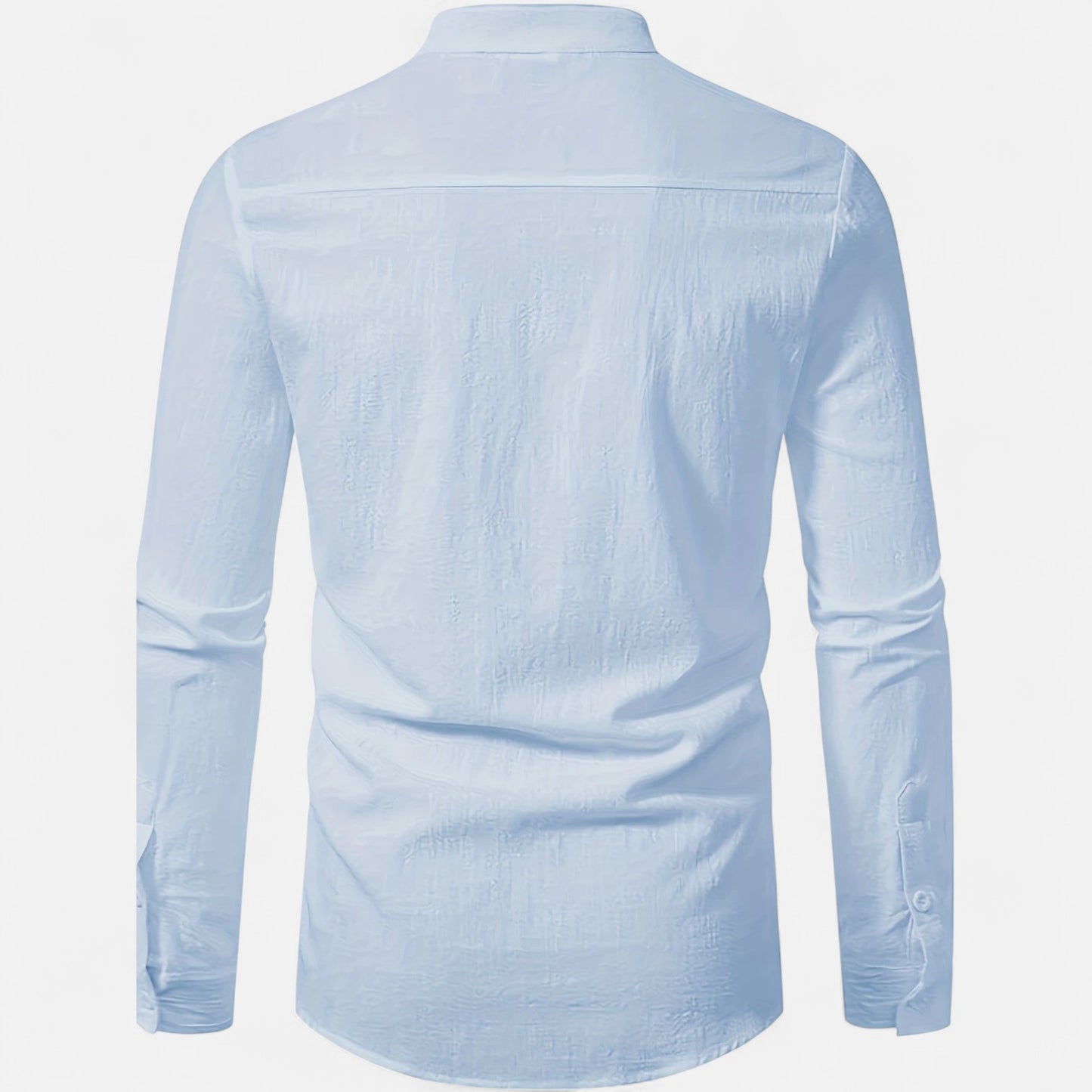Dorevelle | Men’s Linen Henley – Heritage Collarless Style