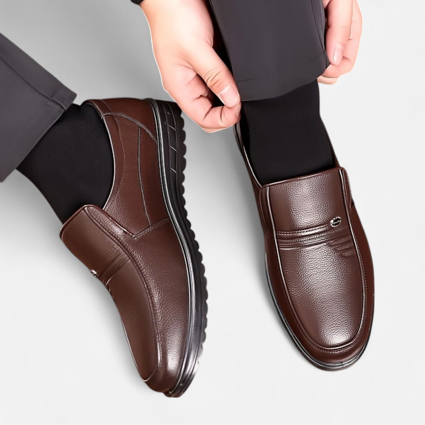 Dorevelle | Men’s Leather Loafers – Ivy Slip-On Elegance
