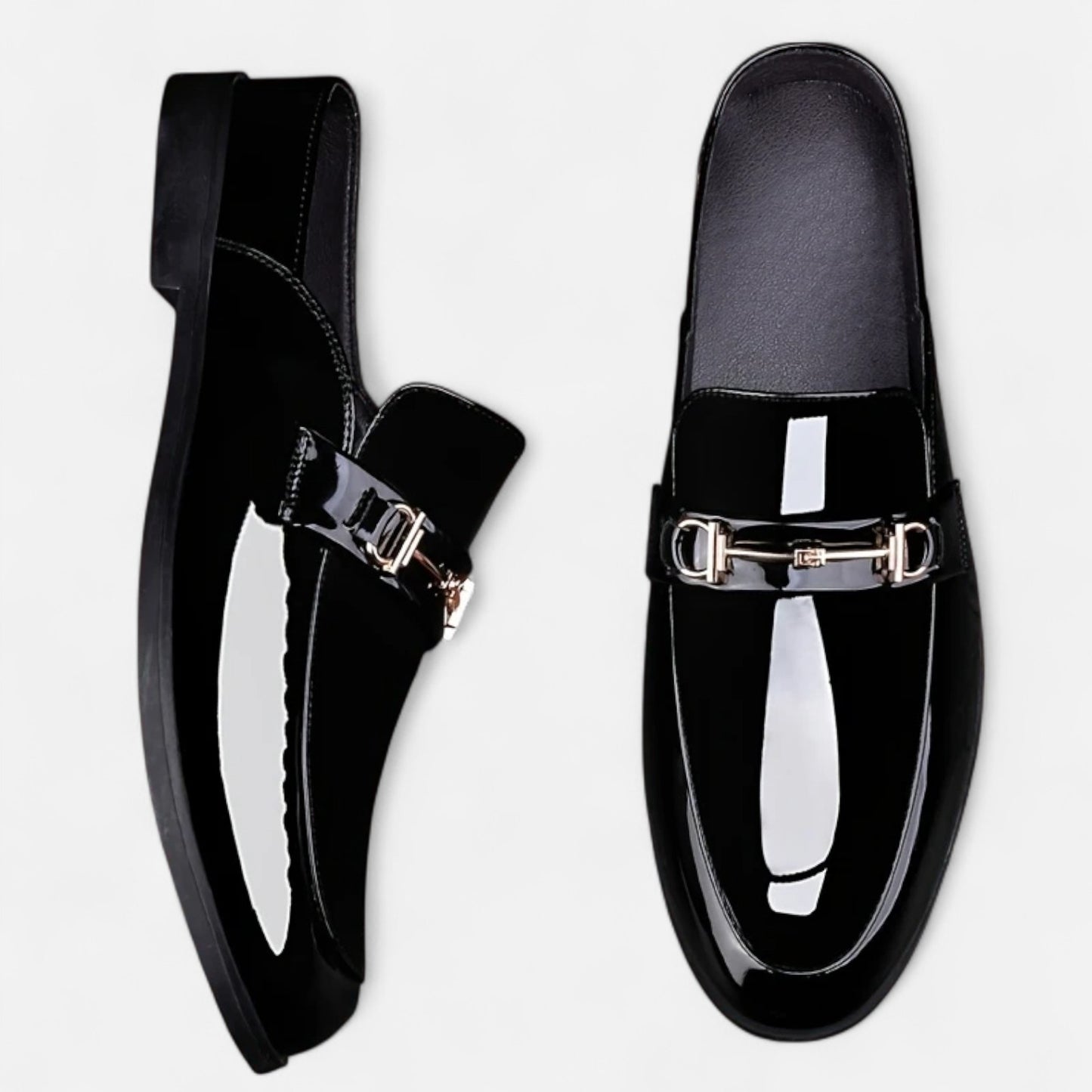 Dorevelle | Men’s Dress Loafers – Buckled Round Toe Classic
