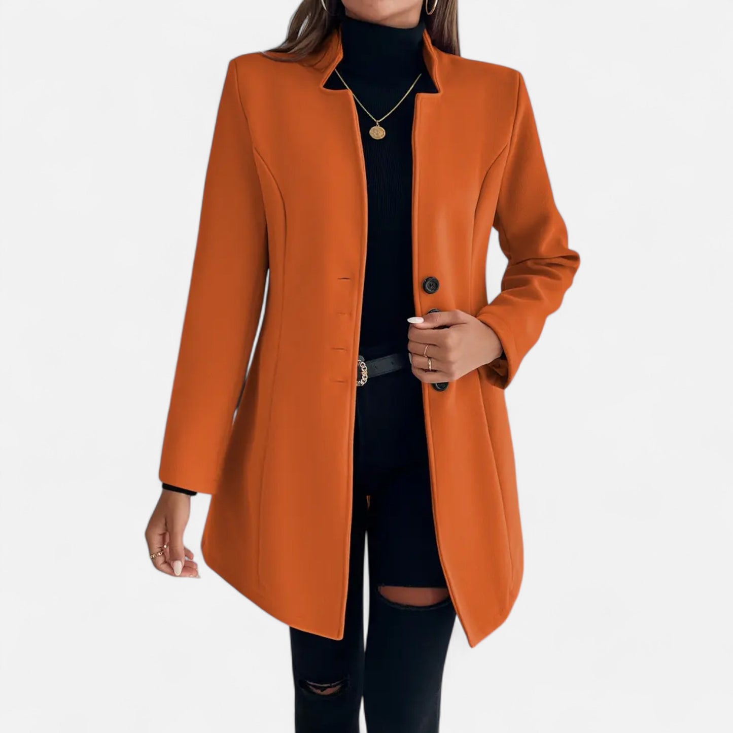 Dorevelle | Women’s Long Coat – Refined Raglan Sleeve Design