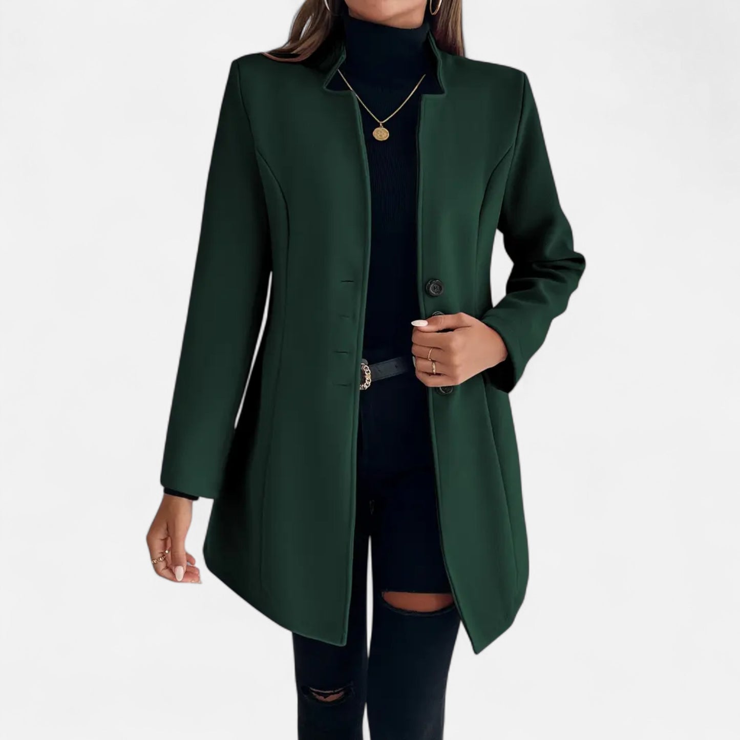 Dorevelle | Women’s Long Coat – Refined Raglan Sleeve Design