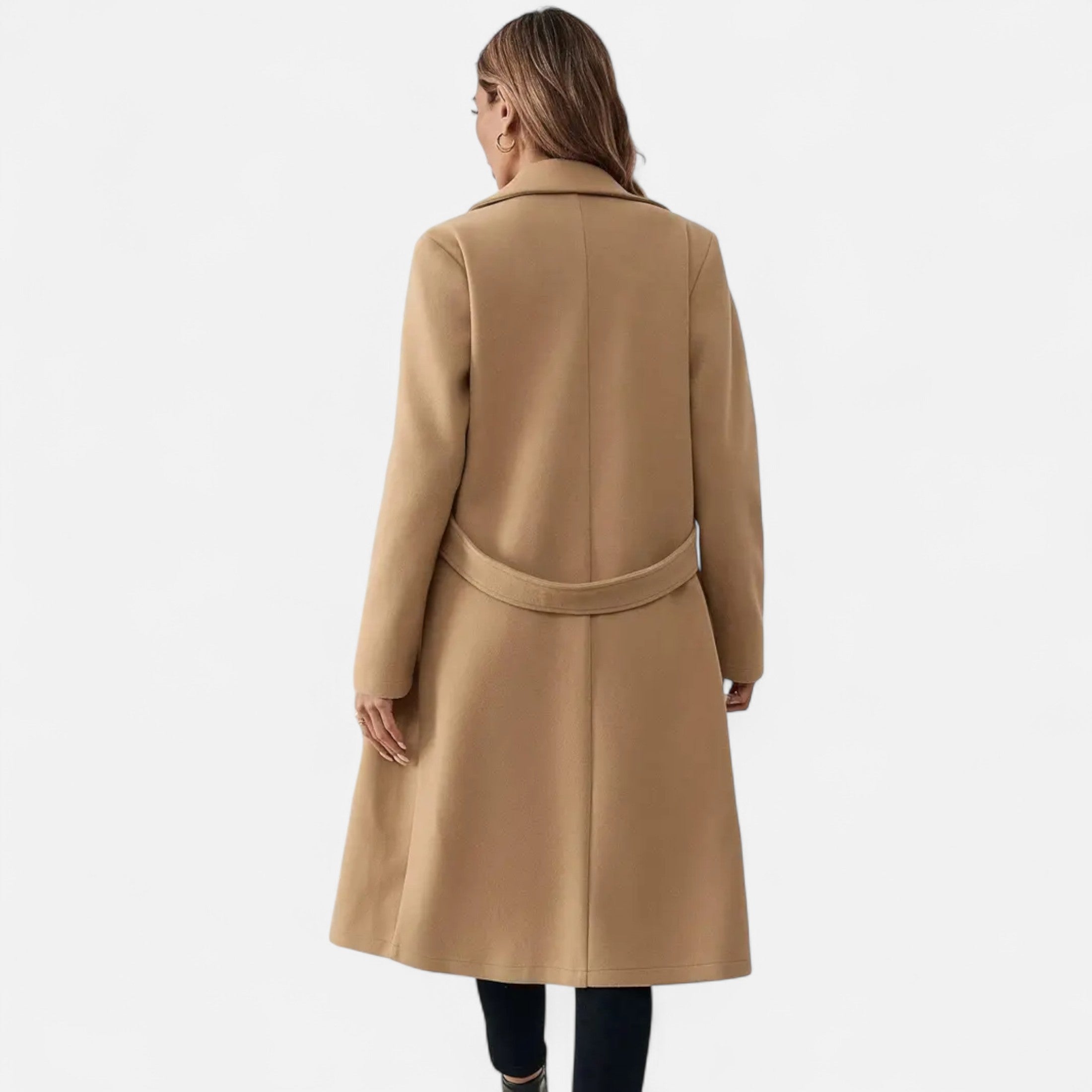 Dorevelle | Women’s Tweed Overcoat – Sophisticated Belted Design