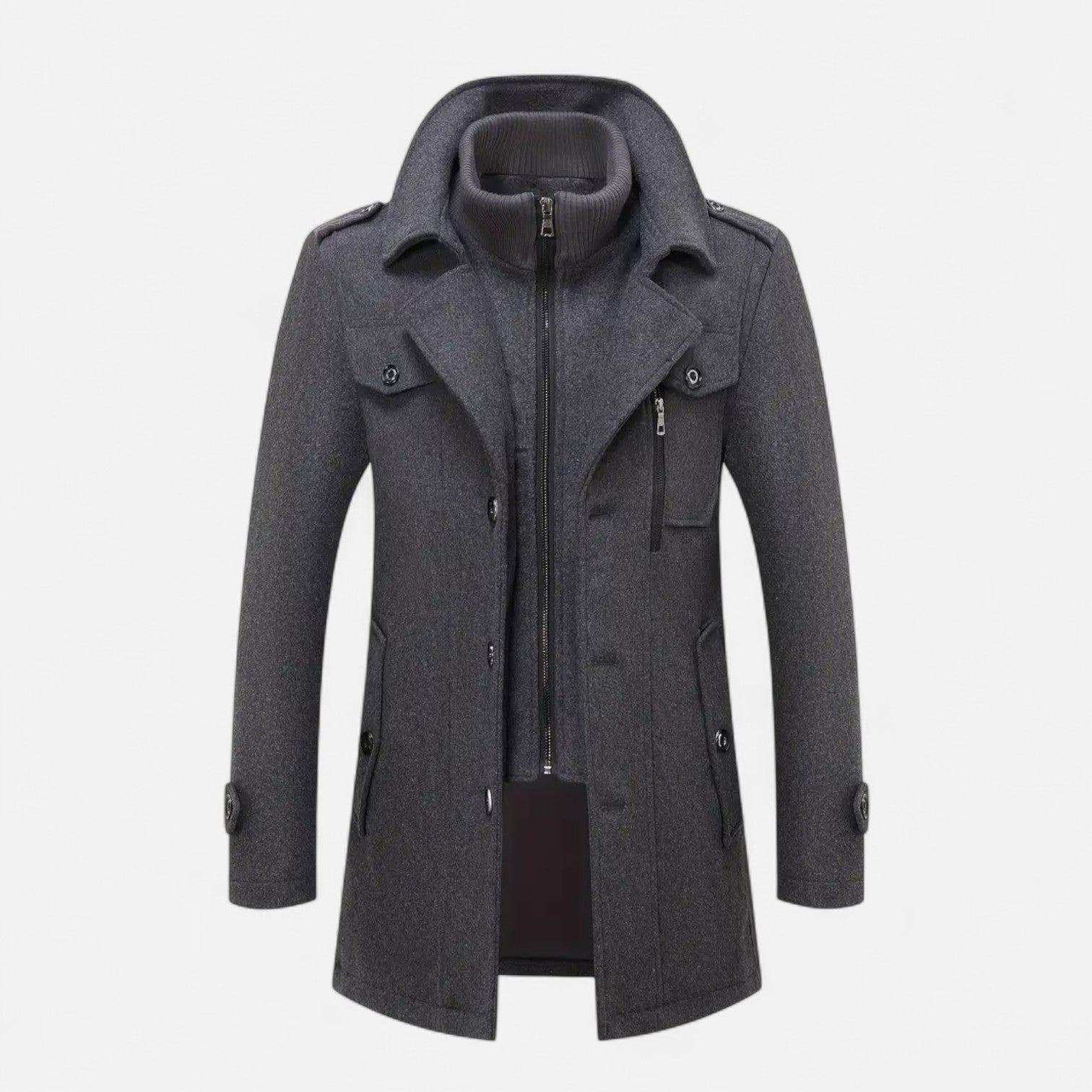 Dorevelle | Men’s Tweed Coat – Slim Heritage Elegance