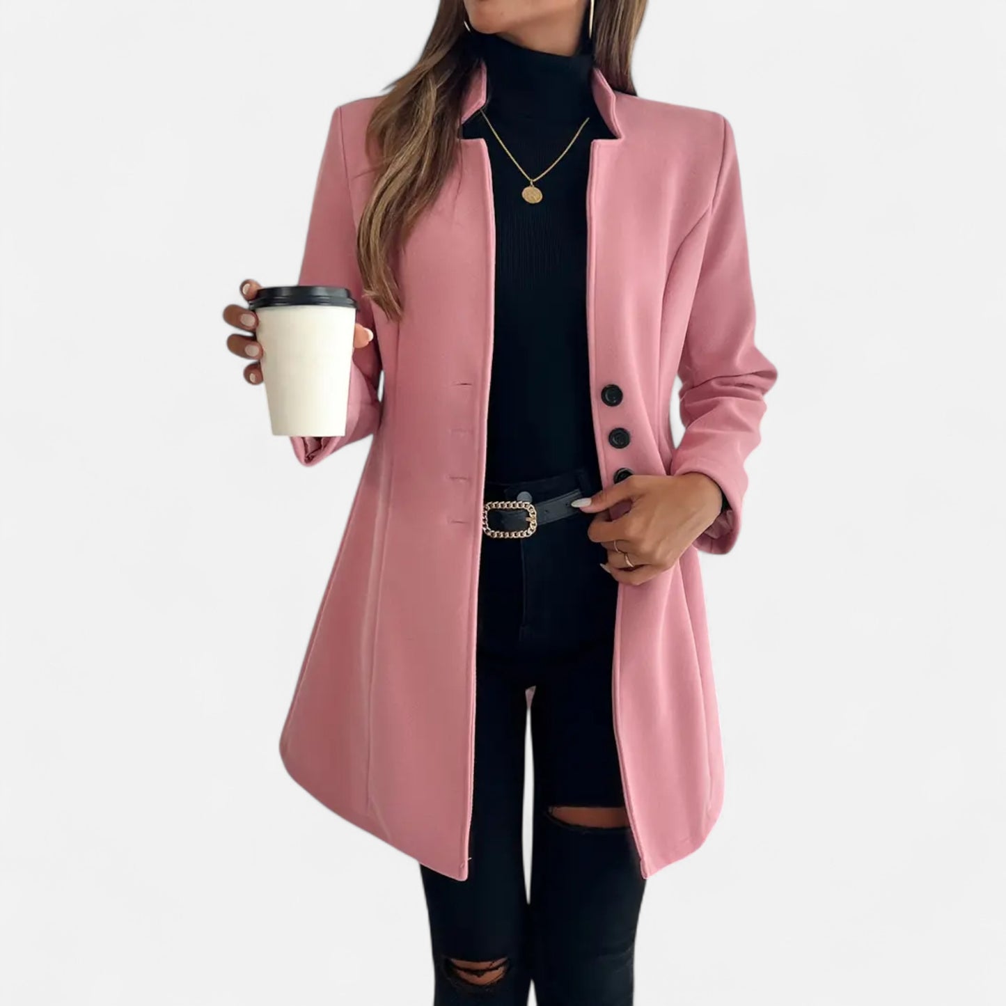 Dorevelle | Women’s Long Coat – Refined Raglan Sleeve Design