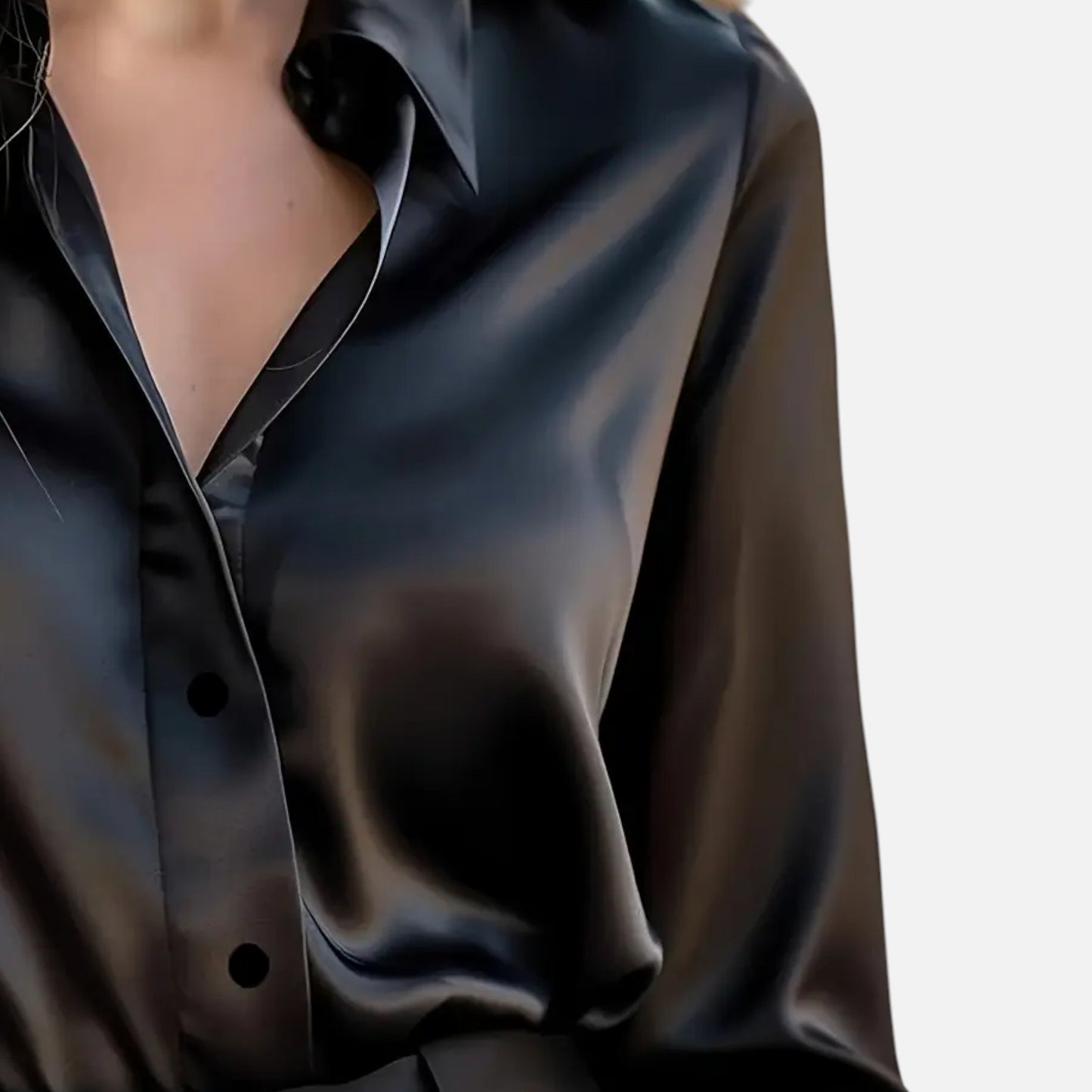 Dorevelle | Women’s Satin Blouse – Long Sleeve Elegance