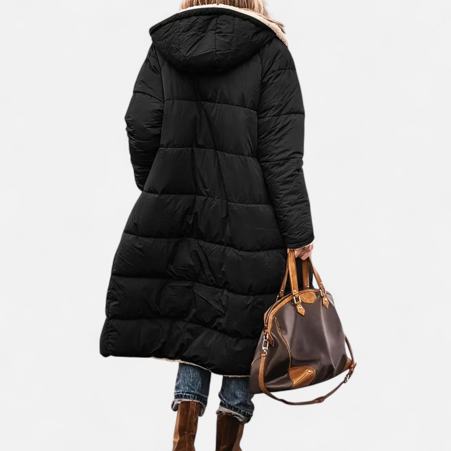 Dorevelle | Women’s Long Padded Coat – Fleece Winter Elegance