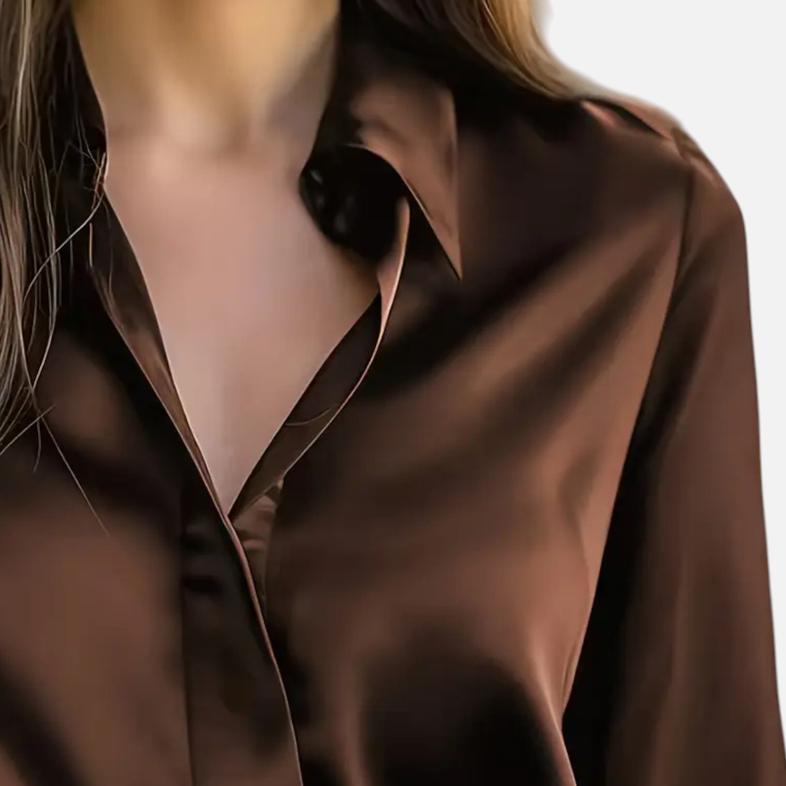 Dorevelle | Women’s Satin Blouse – Long Sleeve Elegance