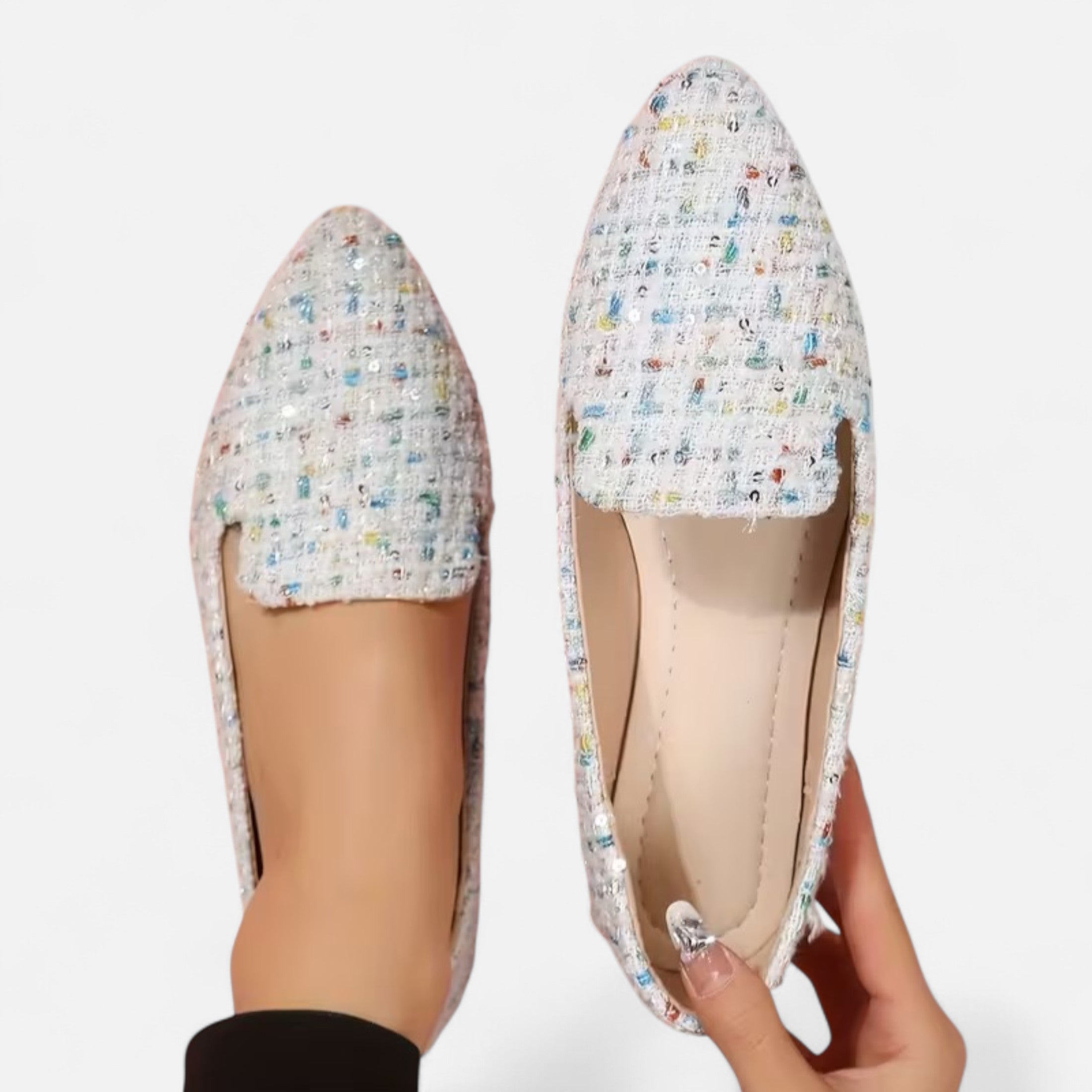 Dorevelle | Women’s Plaid Flats – Pointed Toe Autumn Elegance