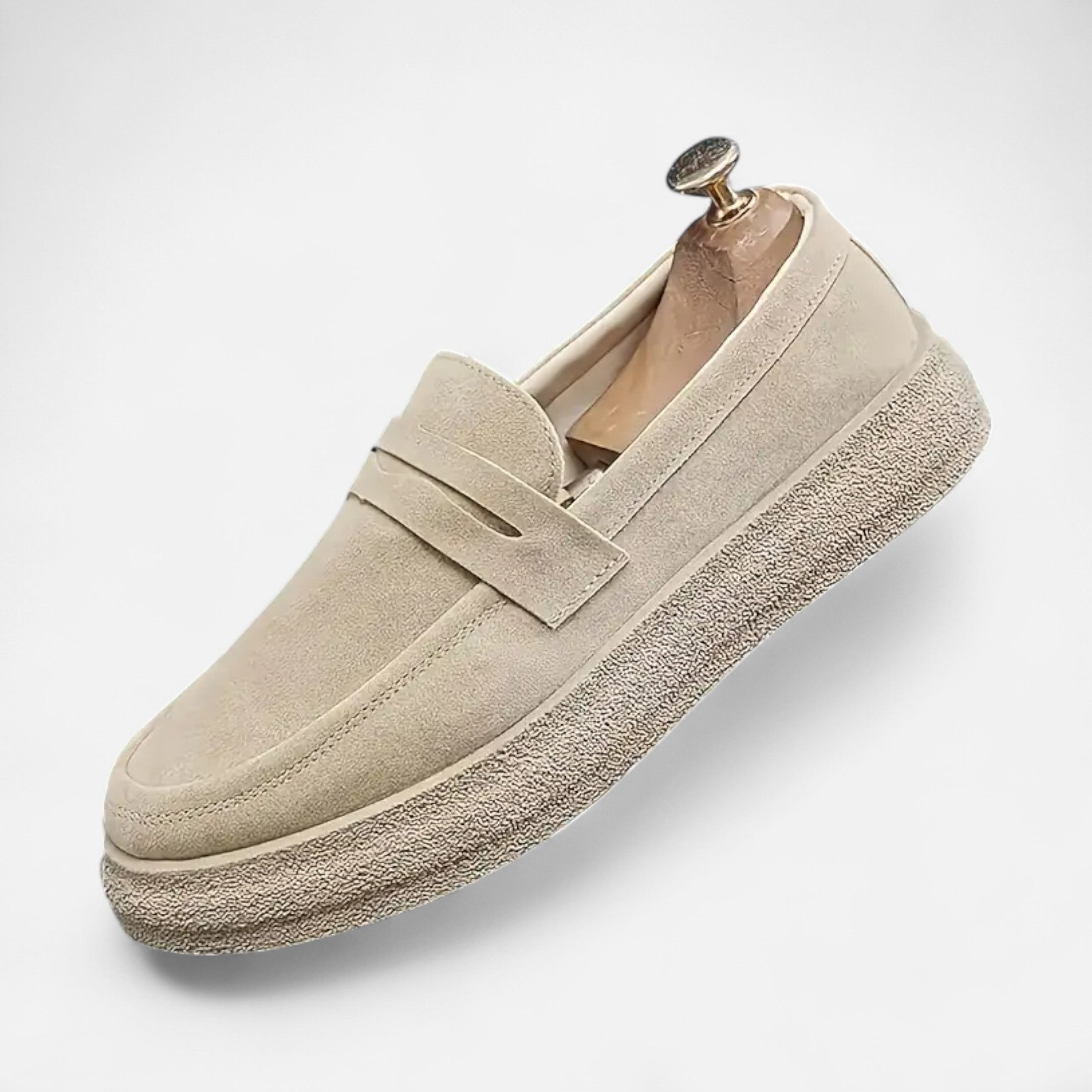 Dorevelle | Men’s Slip-On Loafers – Brown Buckle Casual Style