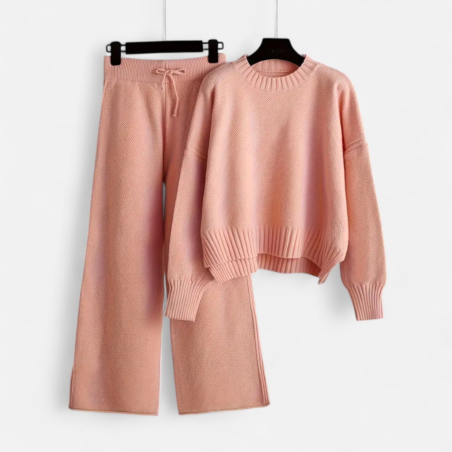 Dorevelle | Women’s Knit Set – Sweater & Wide-Leg Elegance