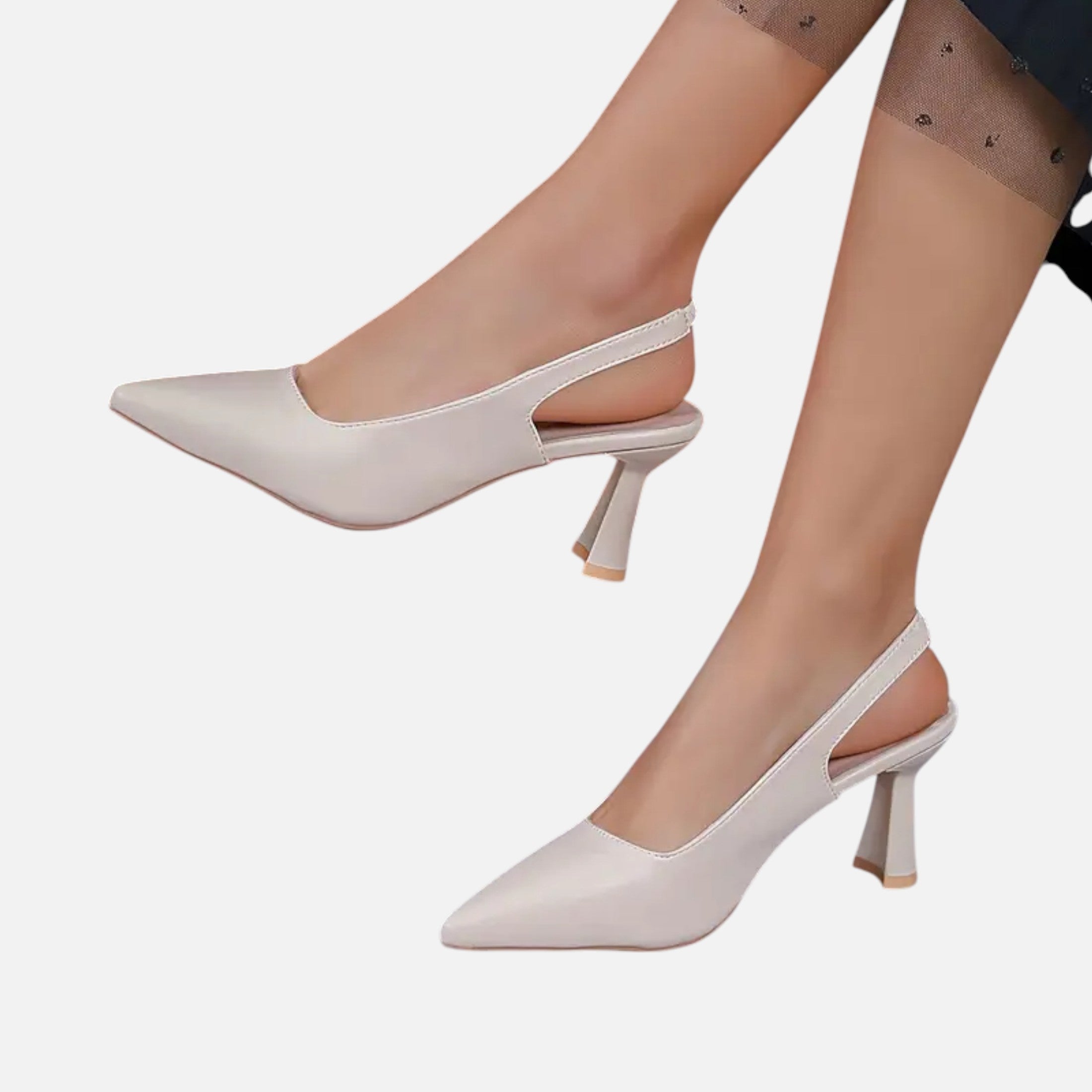 Dorevelle | Women’s Slingback Heels – Sparkle Accent Elegance