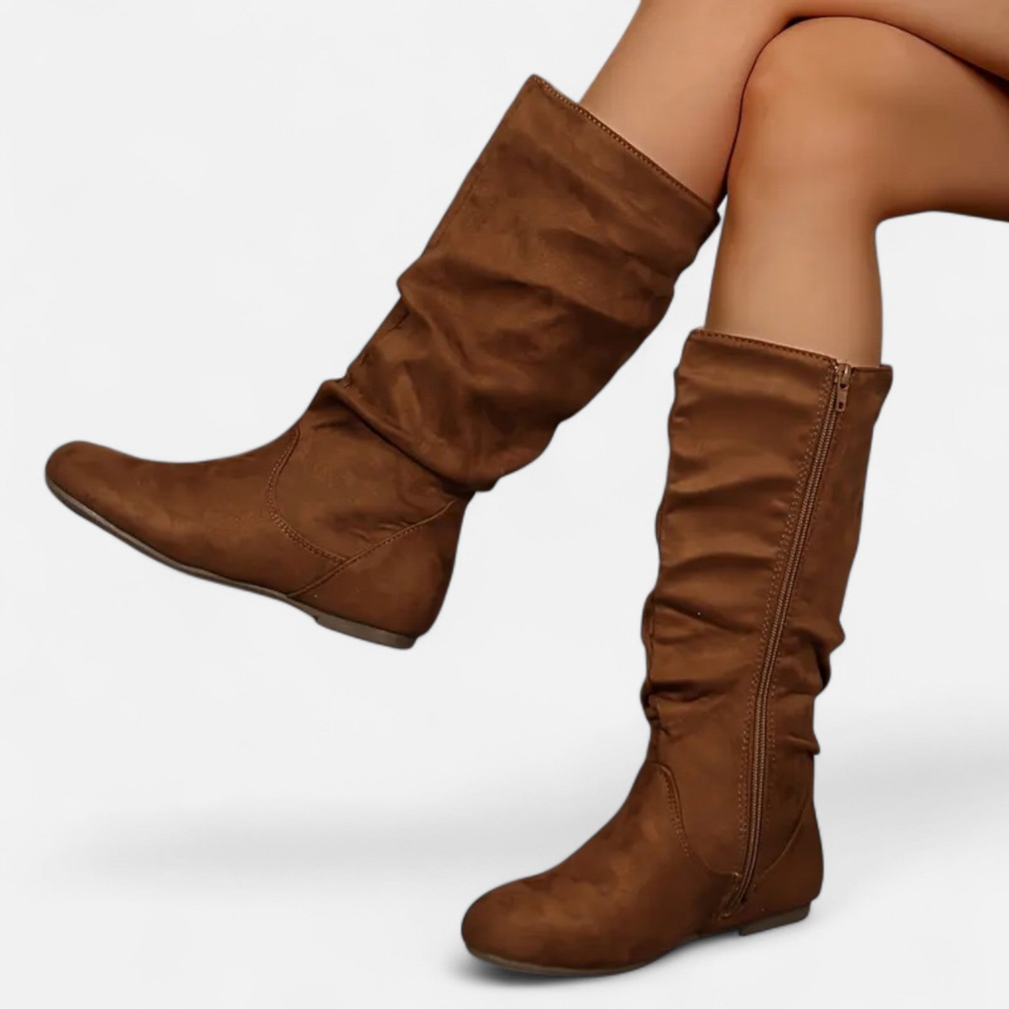 Dorevelle | Women’s Mid-Calf Pleated Ankle Boots