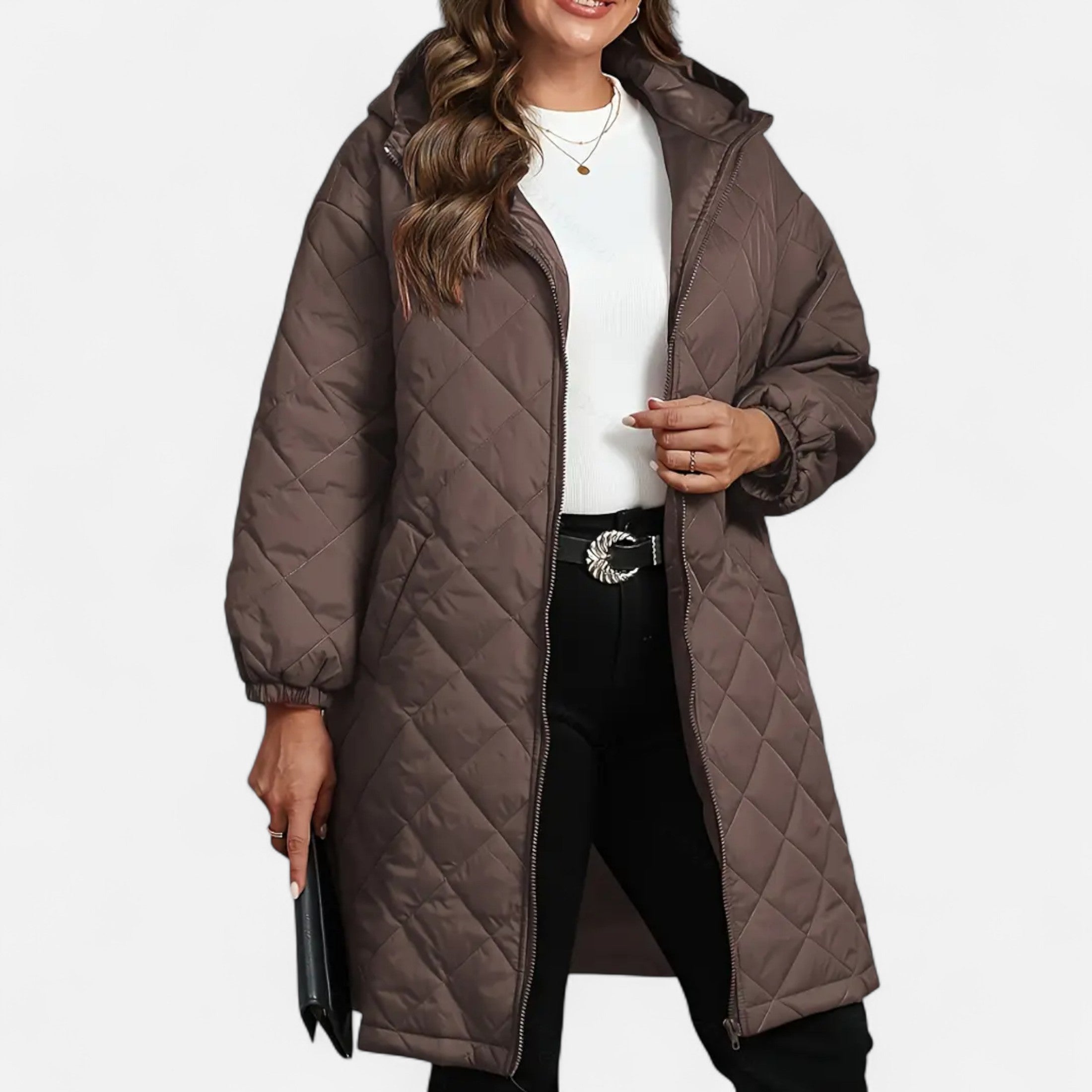 Dorevelle | Women’s Quilted Hooded Jacket – Autumn Winter Elegance