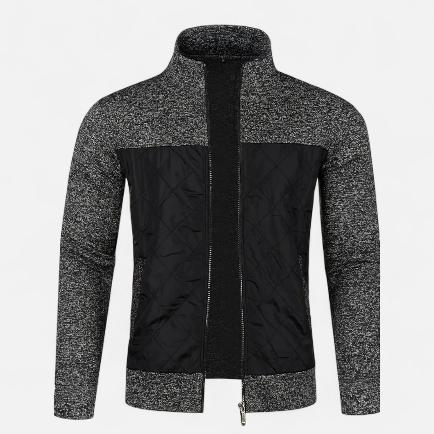 Dorevelle | Men’s Zip Jacket – Refined Knit Autumn Elegance