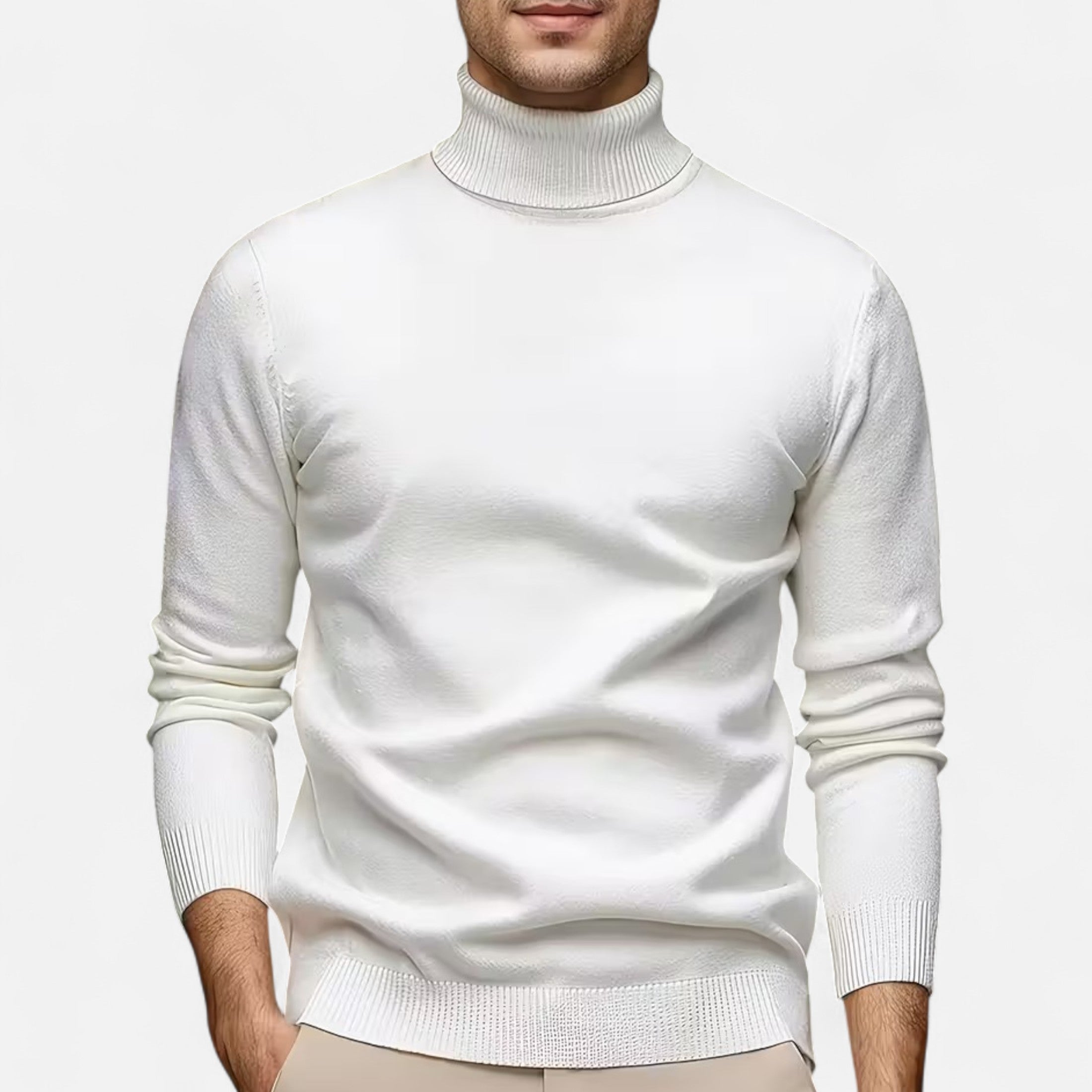 Dorevelle | Men’s Casual Solid Turtleneck Sweater
