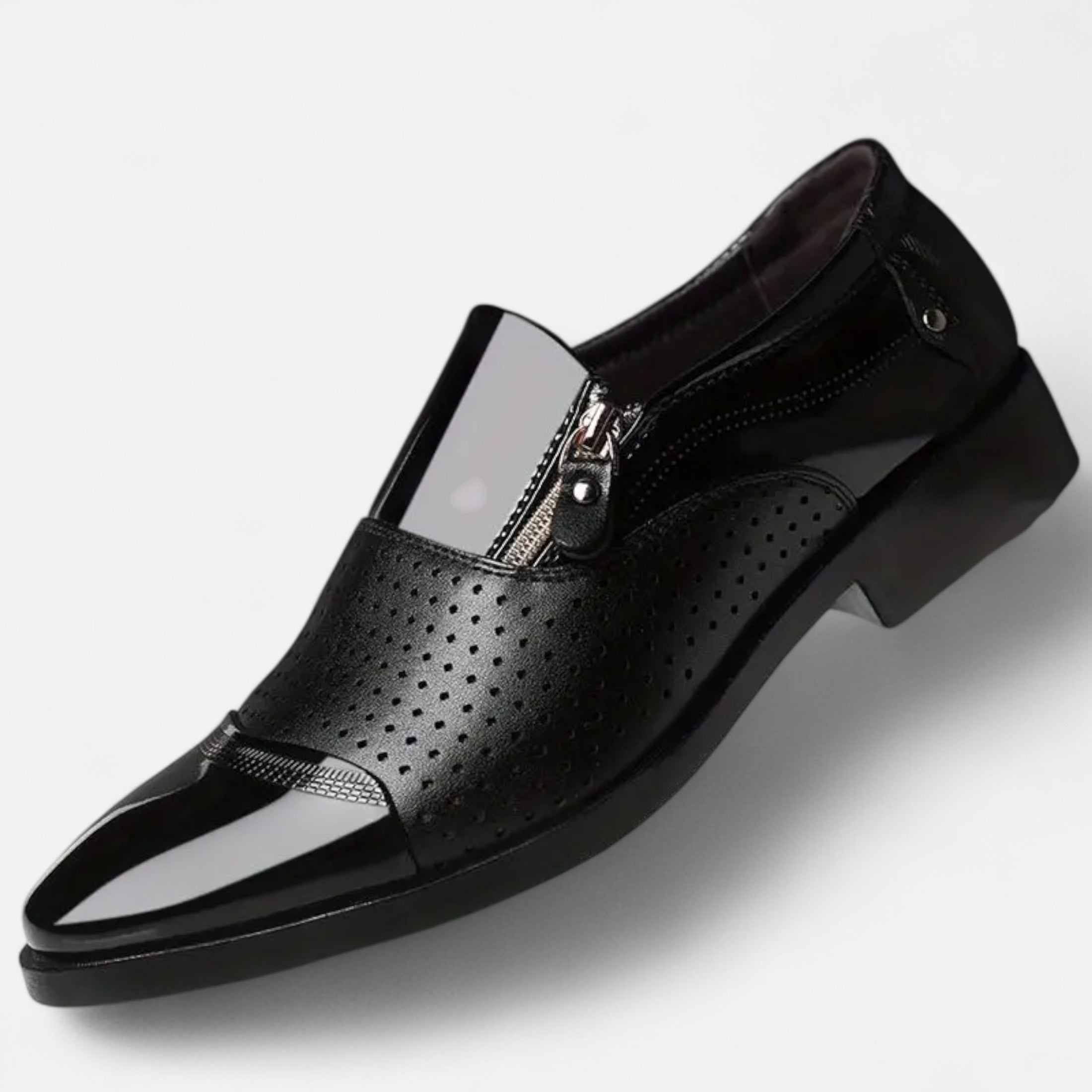 Dorevelle | Men’s Glossy Dress Shoes – Pointed Toe British Elegance