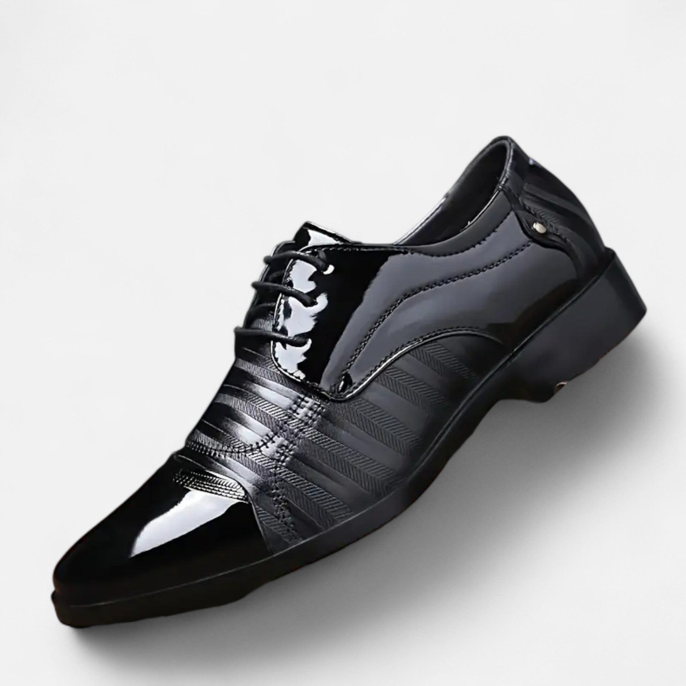 Dorevelle | Men’s Glossy Dress Shoes – Pointed Toe British Elegance