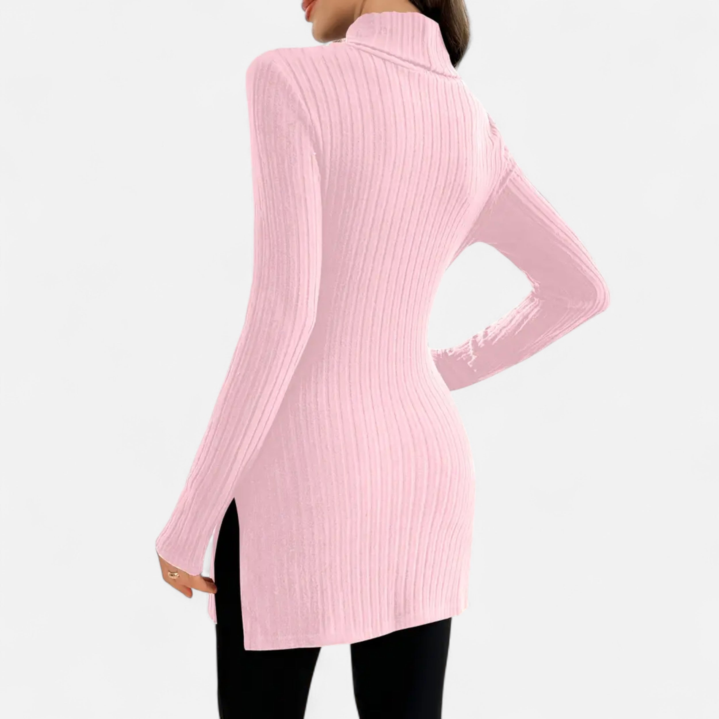 Dorevelle | Women’s Ribbed Sweater – Elegant High Neck Style