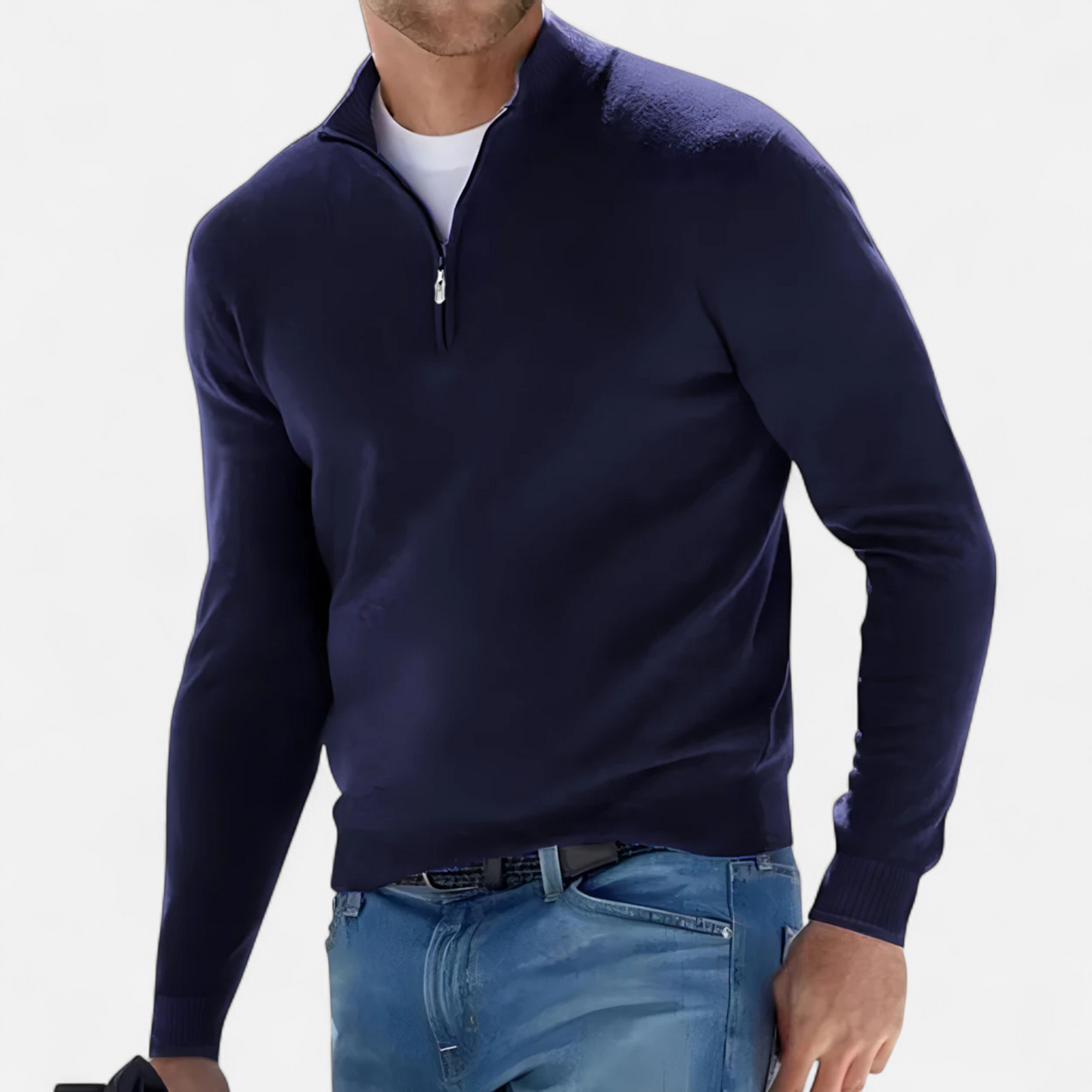Dorevelle | Men’s Half-Zip Sweater – Heritage Knit Elegance