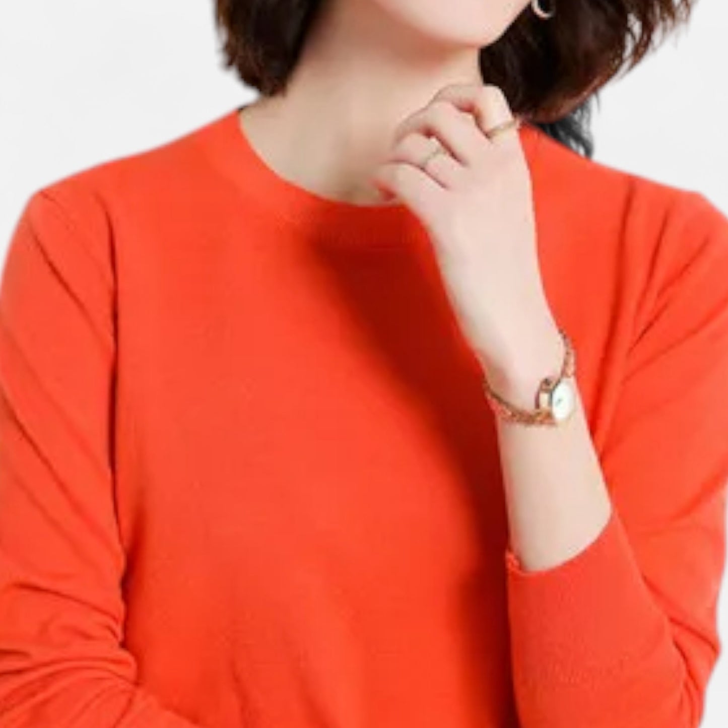 Dorevelle | Women’s Merino Wool Sweater – Timeless O-Neck Elegance