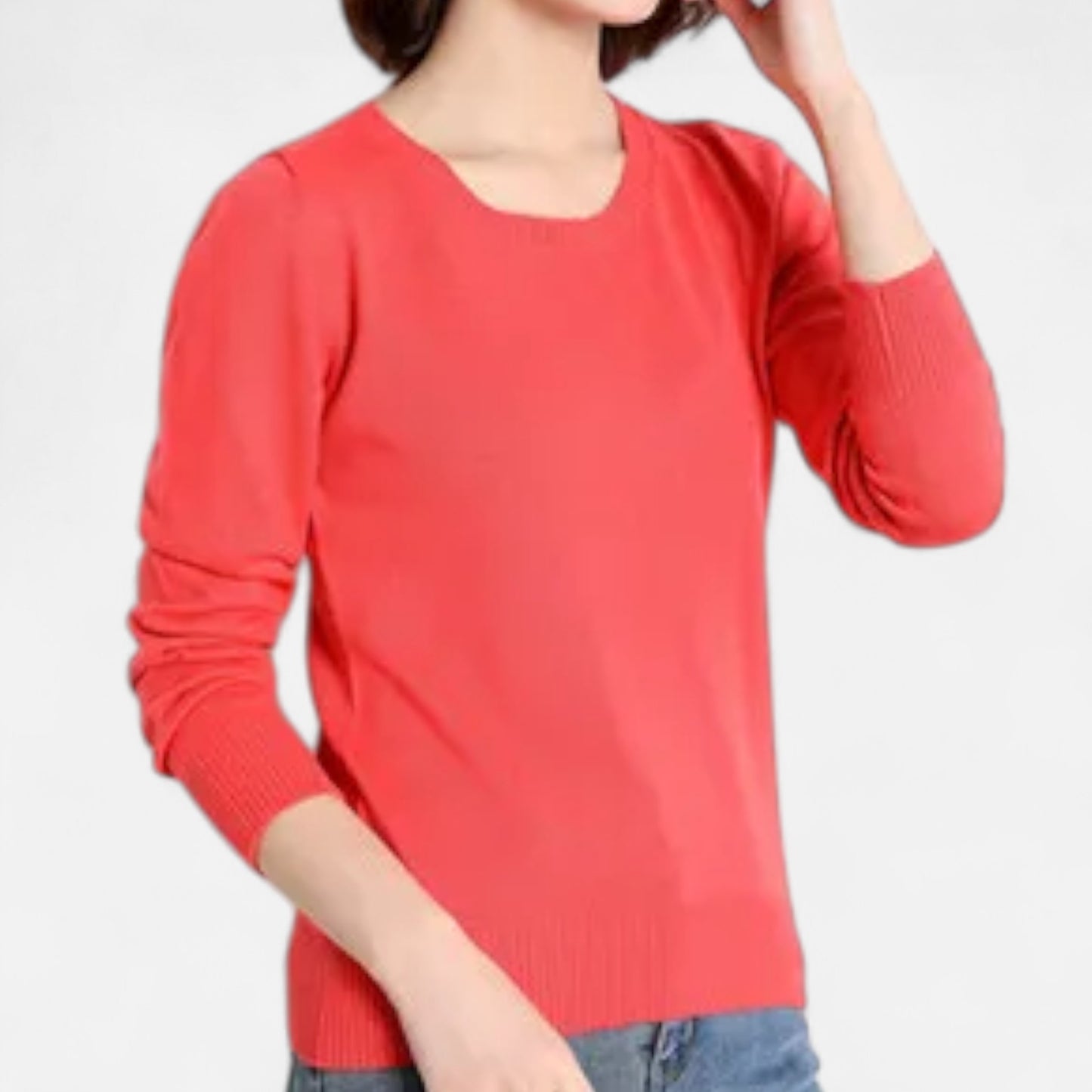 Dorevelle | Women’s Merino Wool Sweater – Timeless O-Neck Elegance
