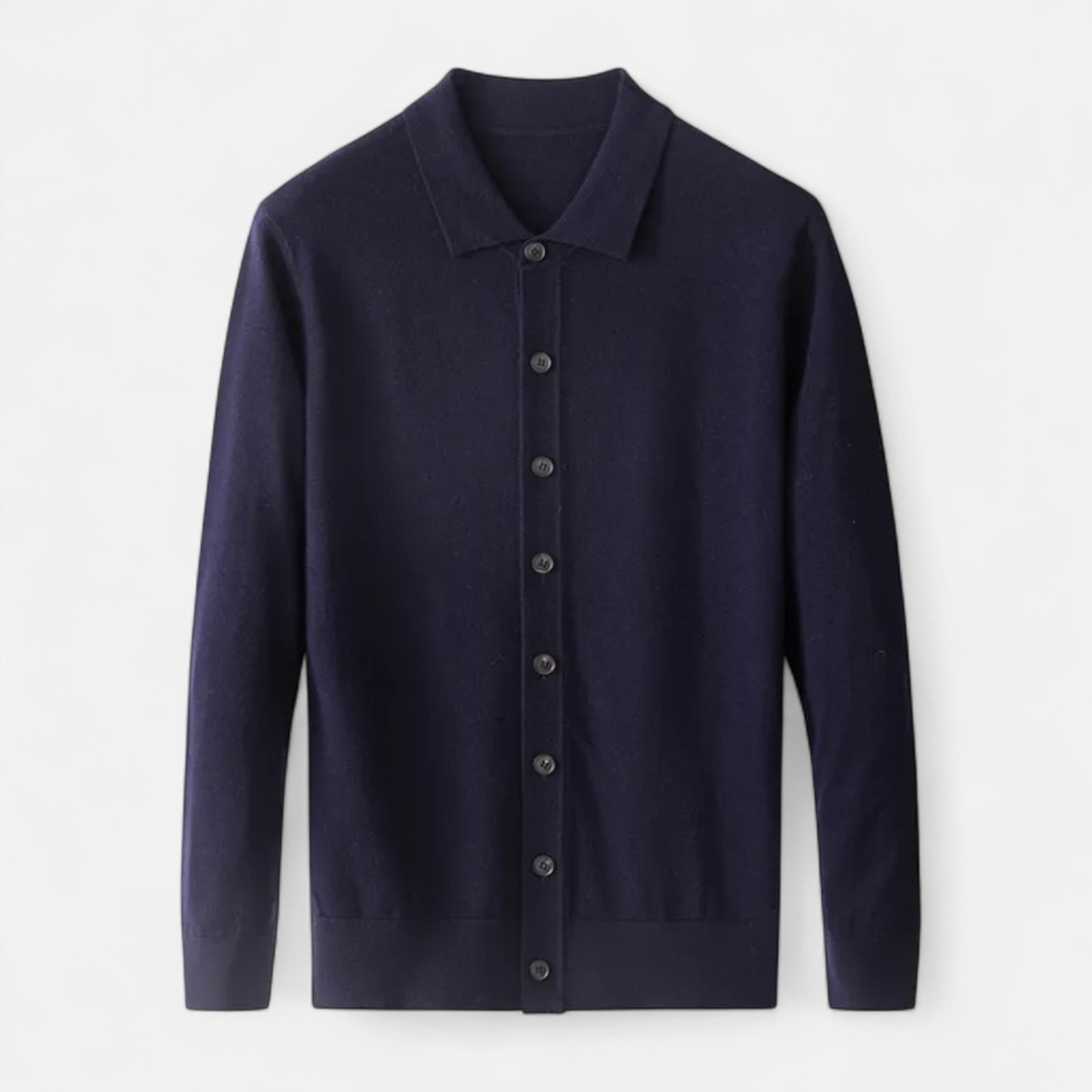 Dorevelle | Men’s Wool Sweater – Fine Yarn Button-Up Classic