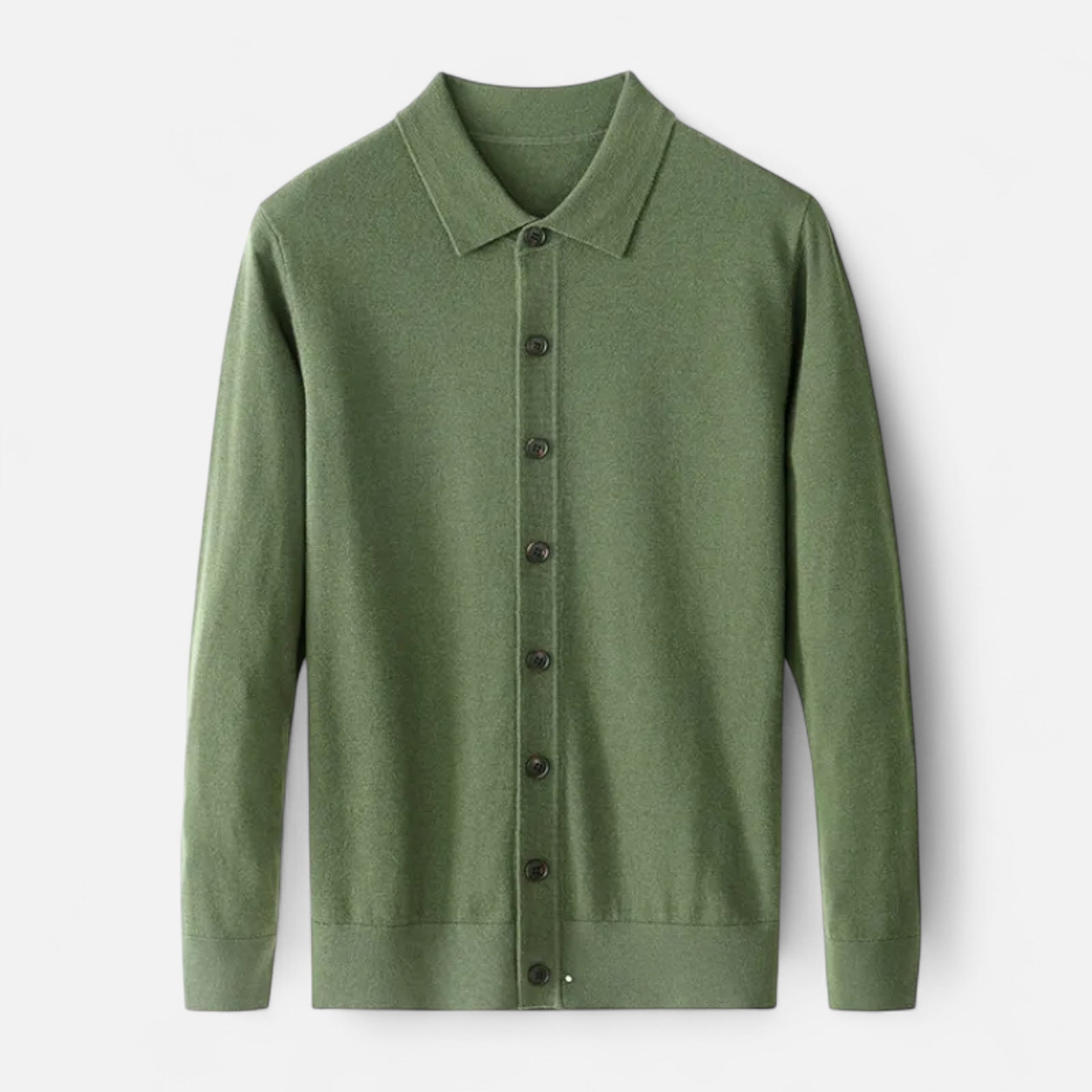 Dorevelle | Men’s Wool Sweater – Fine Yarn Button-Up Classic