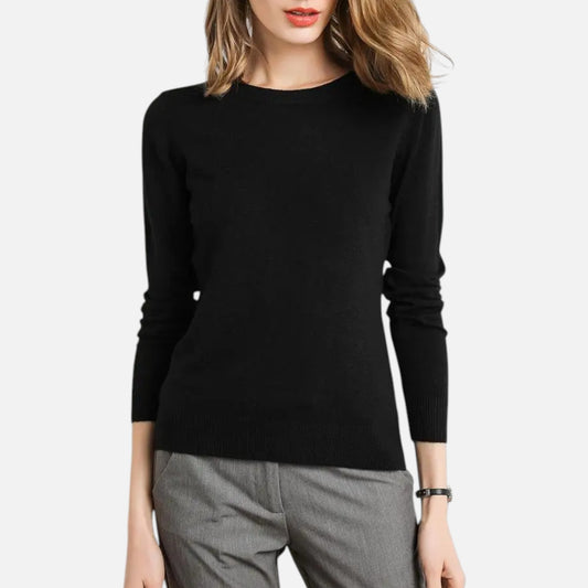 Dorevelle | Women’s Merino Wool Sweater – Timeless O-Neck Elegance