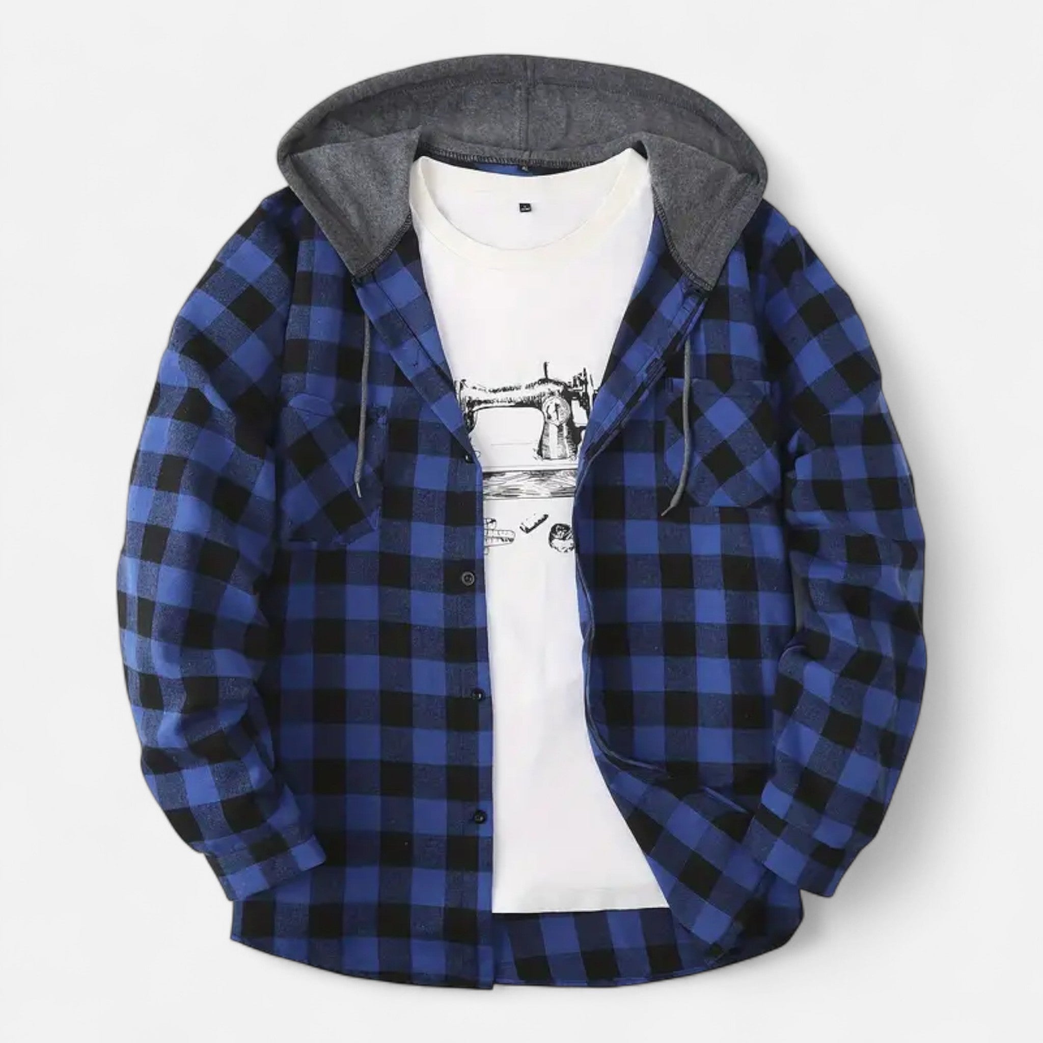 Dorevelle | Men’s Button-Up Hooded Sweater