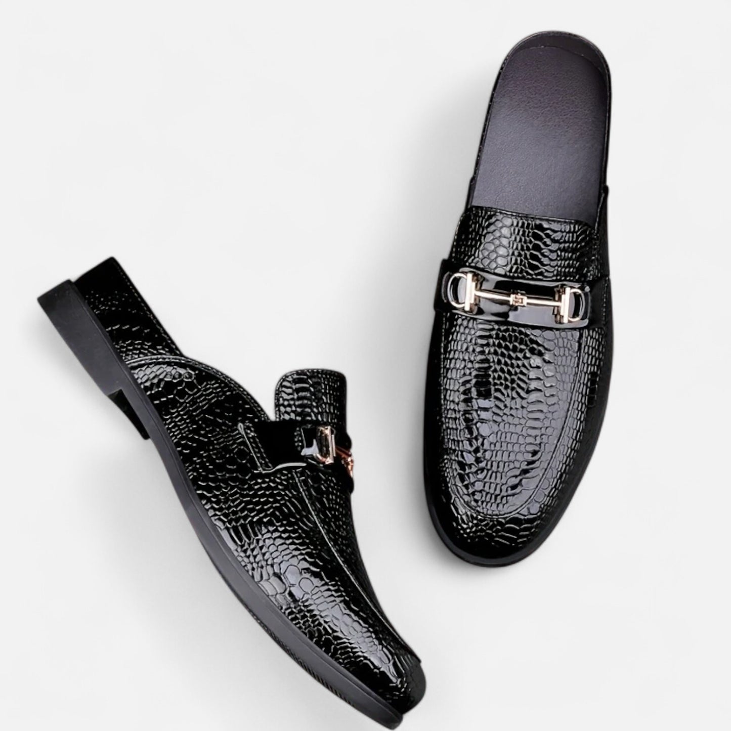 Dorevelle | Men’s Dress Loafers – Buckled Round Toe Classic