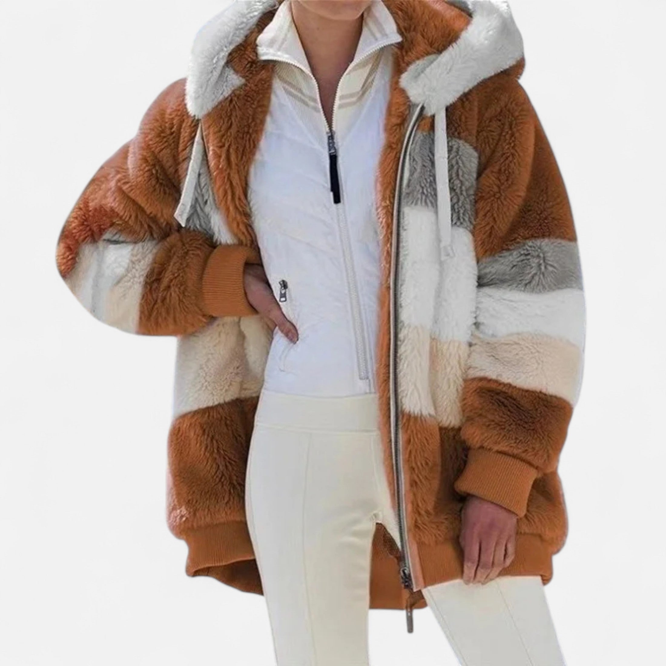 Dorevelle | Women’s Oversized Jacket – Hooded Autumn Winter Elegance