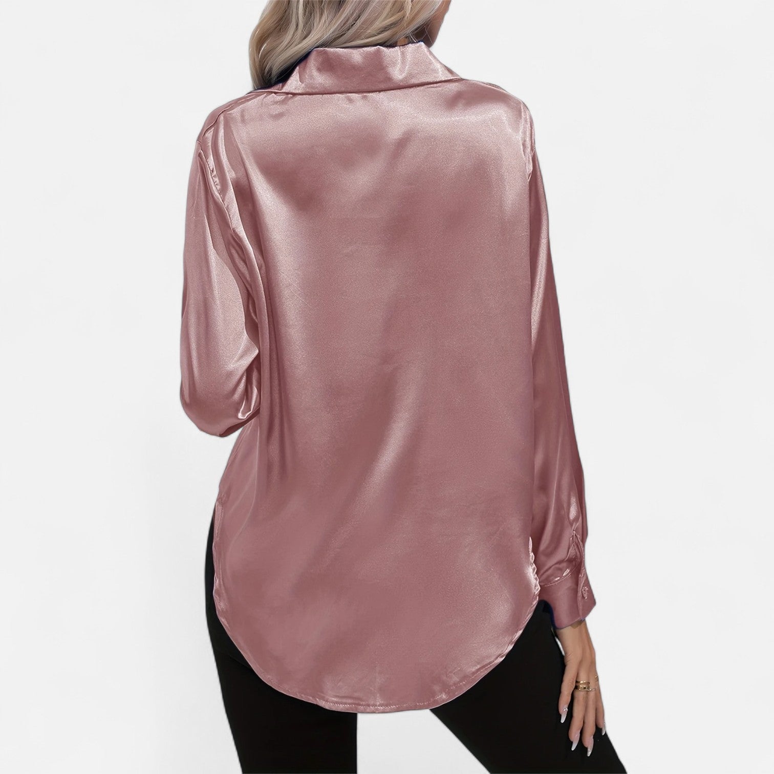 Dorevelle | Women’s Satin Shirt – Heritage Collar Style