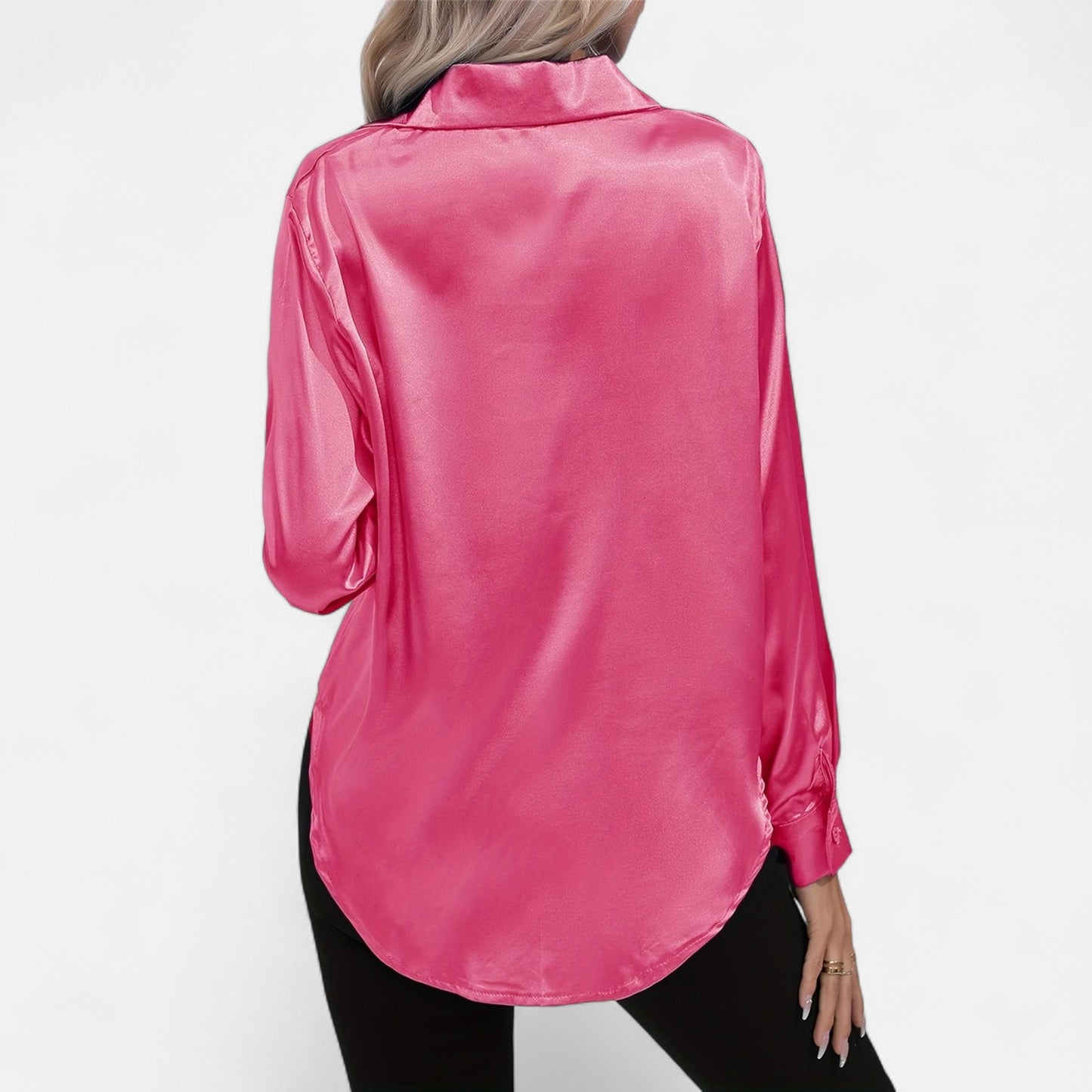 Dorevelle | Women’s Satin Shirt – Heritage Collar Style