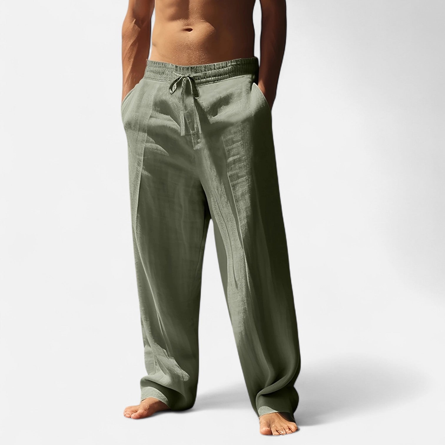 Dorevelle | Men’s Relaxed Linen Autumn Pants – Riviera Ease