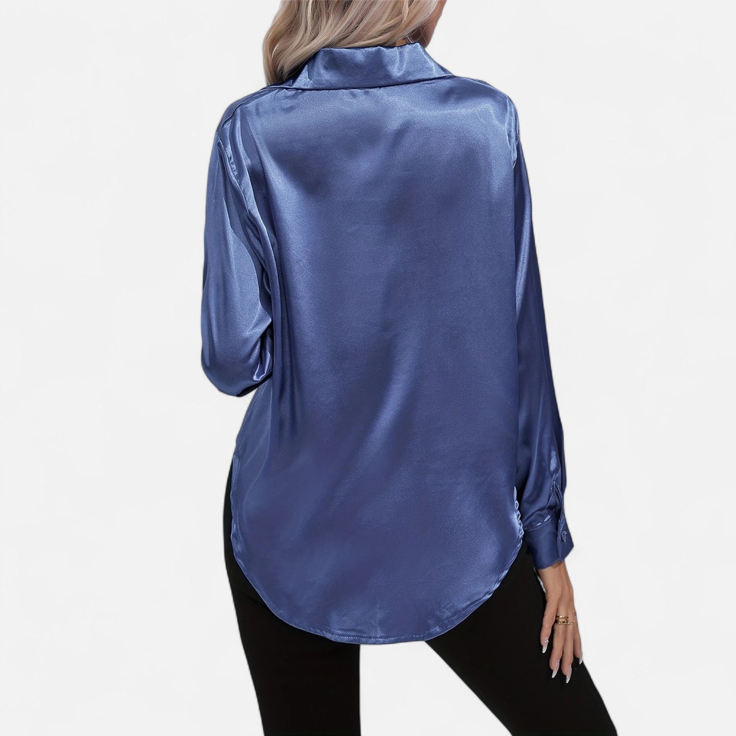 Dorevelle | Women’s Satin Shirt – Heritage Collar Style
