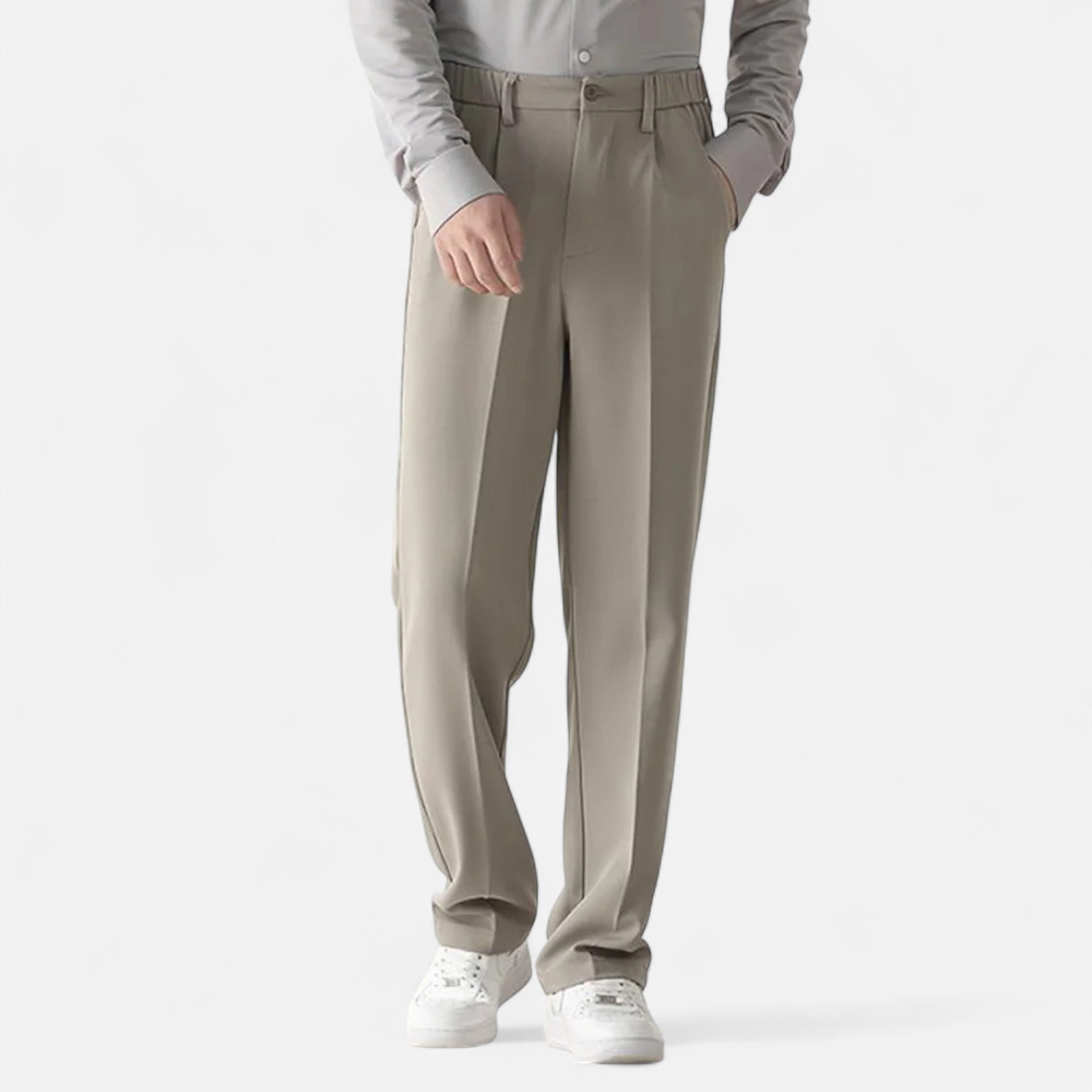 Dorevelle | Men’s Wide-Leg Trousers – Autumn Draped Elegance