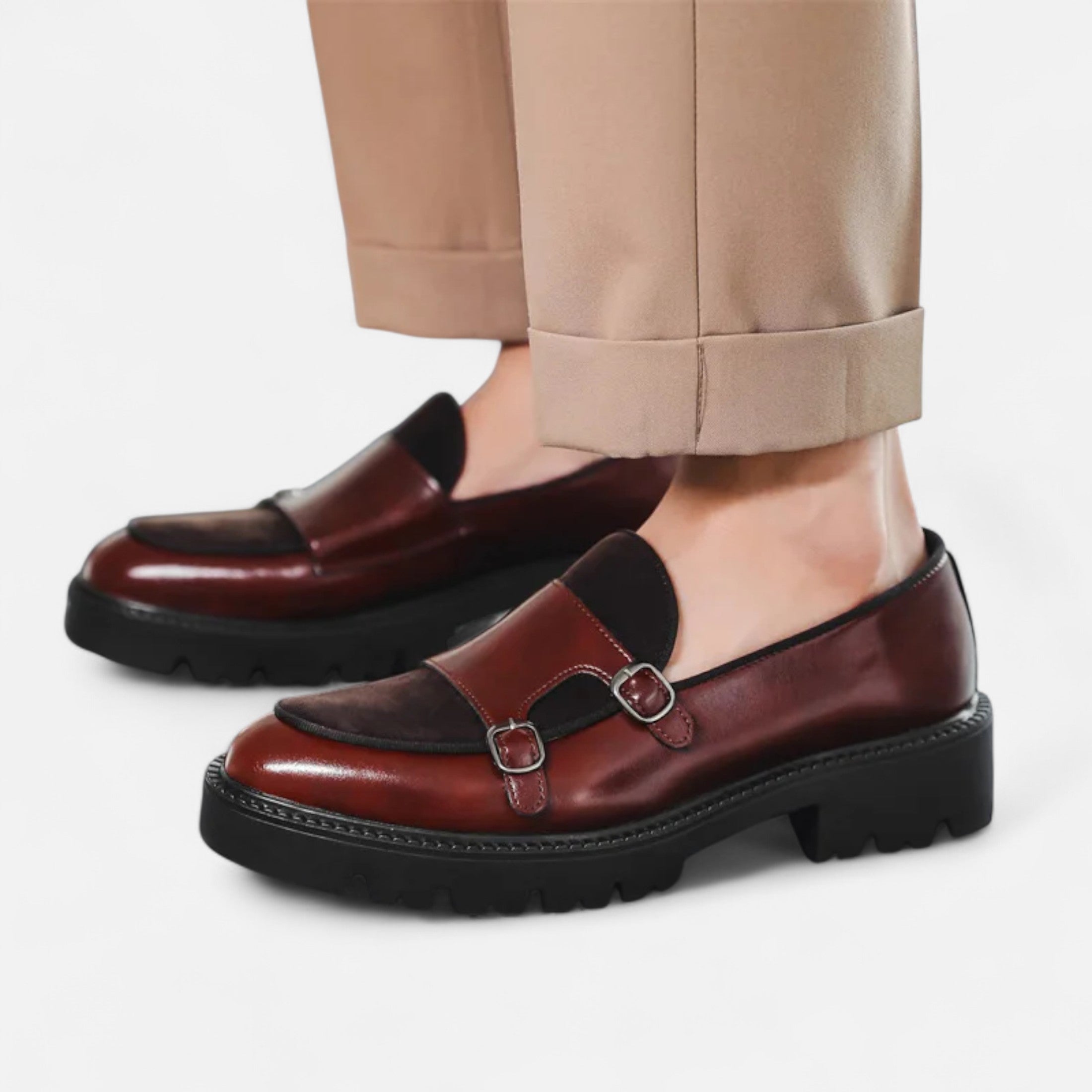 Dorevelle | Men’s Leather Loafers – British Thick-Soled Elegance